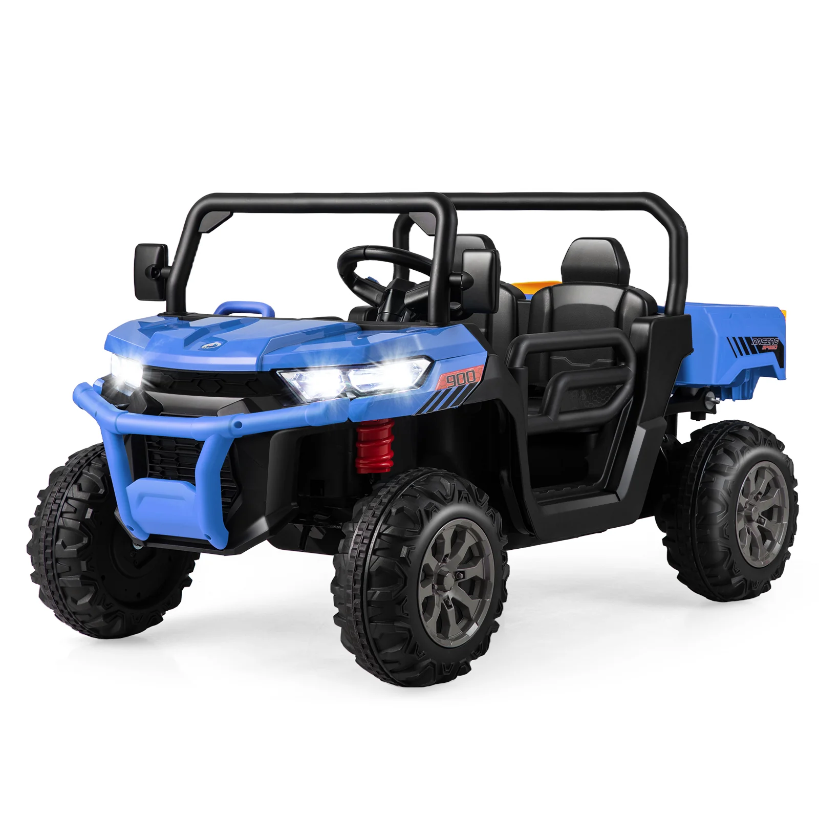 HONEY JOY 2-Seater Kids Ride On Dump Truck 12V Electric Tractor Remote Control - Image 11