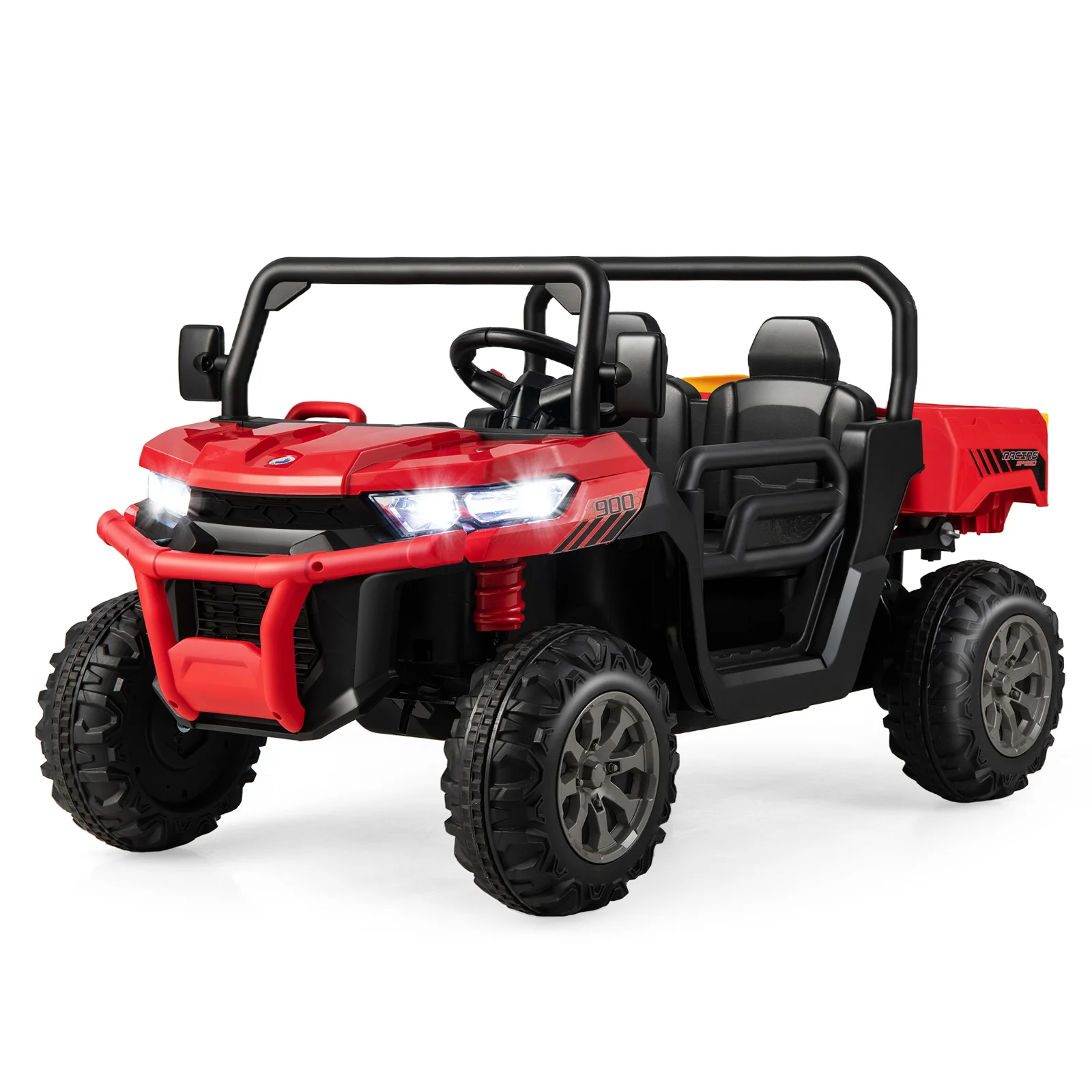 HONEY JOY 2-Seater Kids Ride On Dump Truck 12V Electric Tractor Remote Control - Image 12