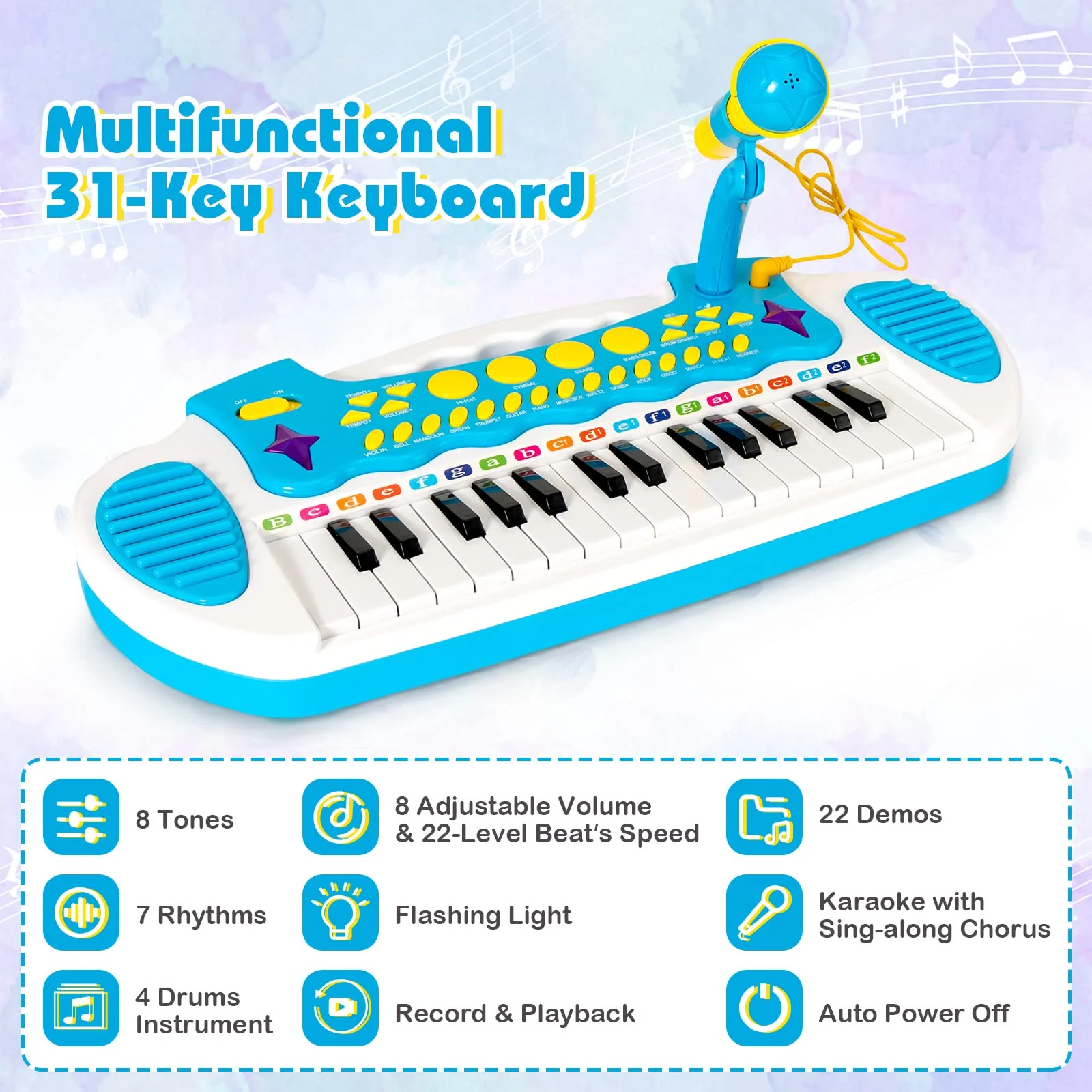 HONEY JOY 31-Key Electronic Keyboard Piano - Image 3