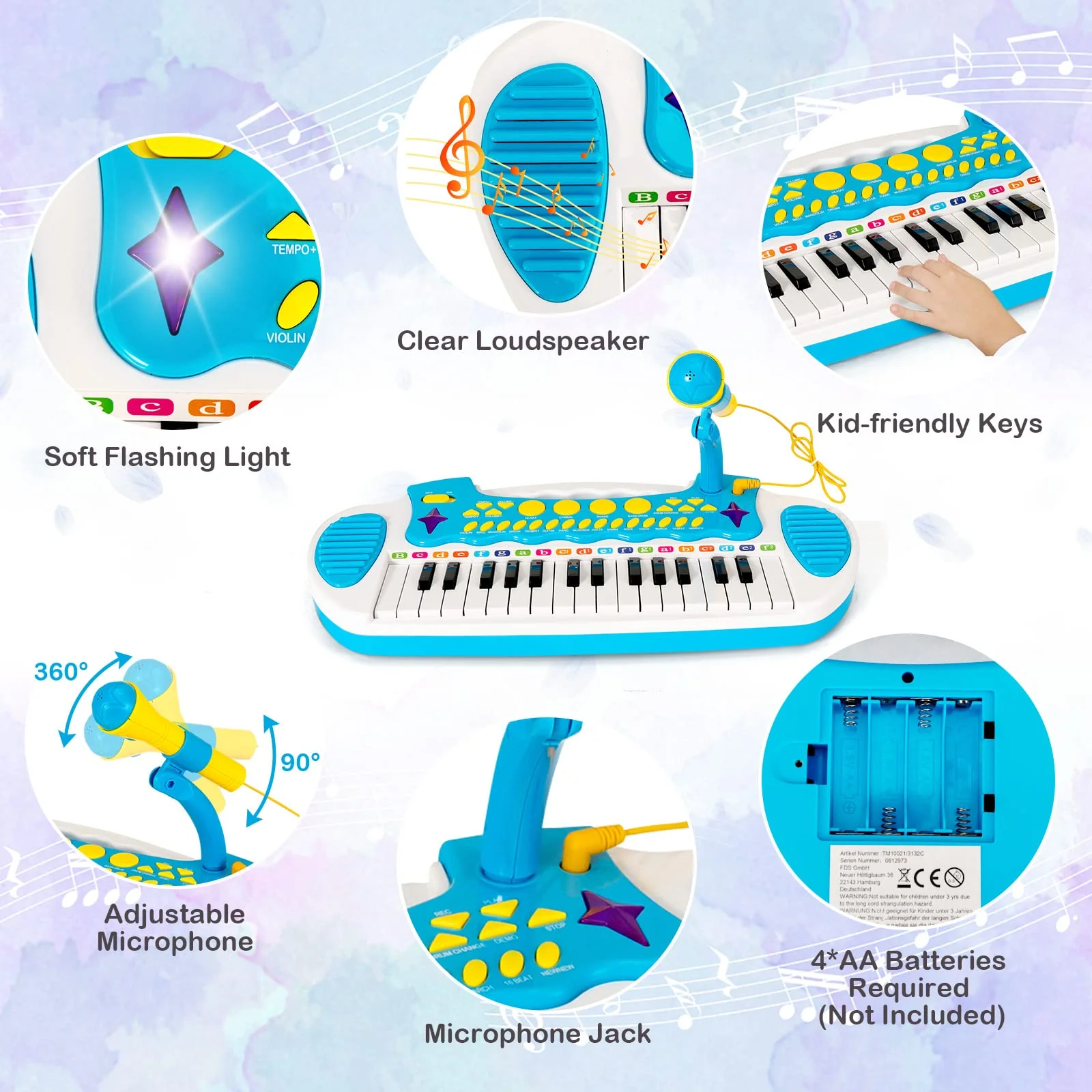 HONEY JOY 31-Key Electronic Keyboard Piano - Image 5