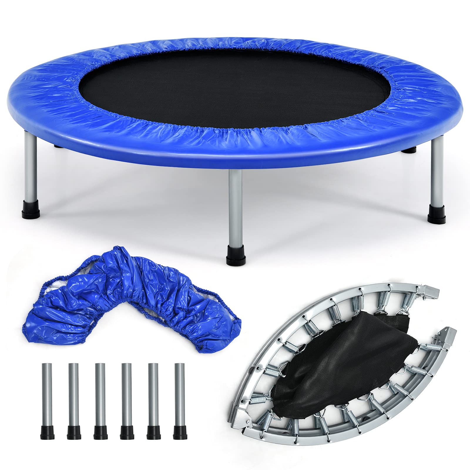 HONEY JOY 36” Mini Folding Trampoline, Portable Recreational Fitness Rebounder for Kids Adults - Image 10
