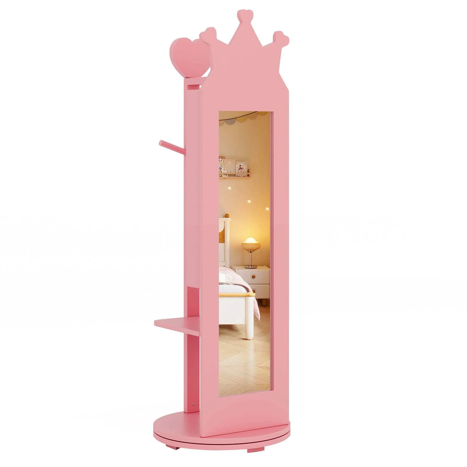 HONEY JOY 360° Rotating Kids Jewelry Cabinet - Image 10