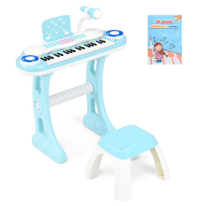 HONEY JOY 37-Key Kids Piano Keyboard Toy, Toddler Electronic Piano w/ Music Score - Image 11