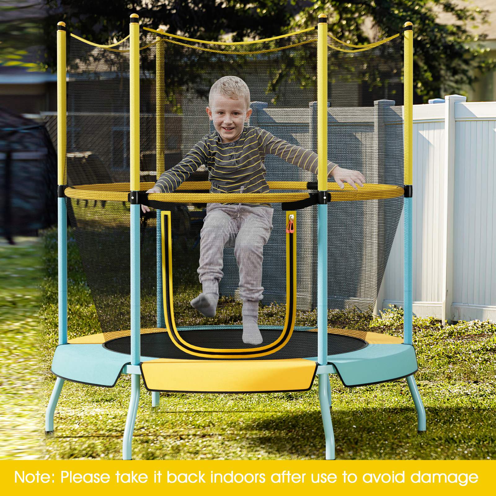 HONEY JOY 48" Kids Trampoline Recreational Trampoline w/Heavy-duty Elastic Ropes - Image 2