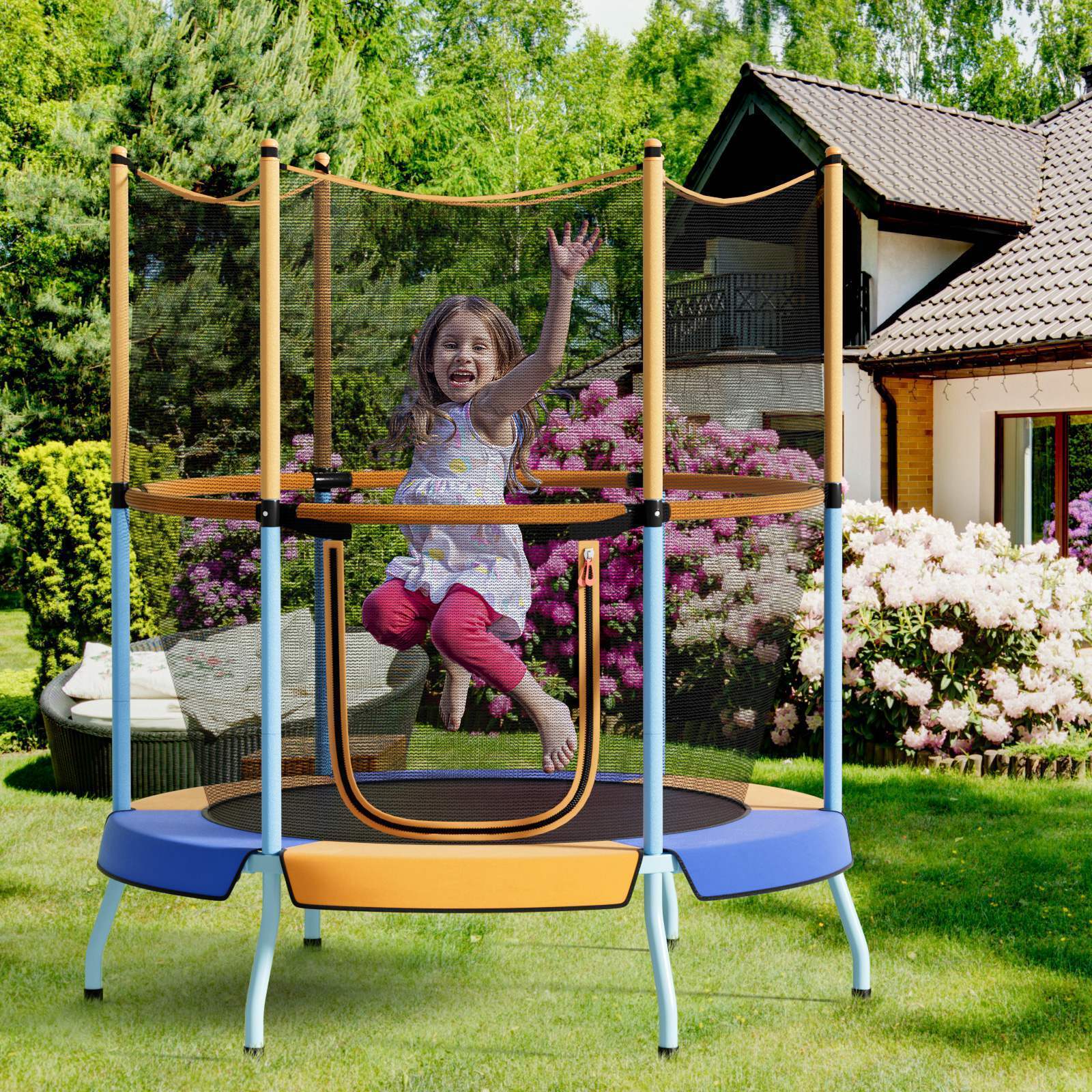 HONEY JOY 48" Kids Trampoline Recreational Trampoline w/Heavy-duty Elastic Ropes - Image 4