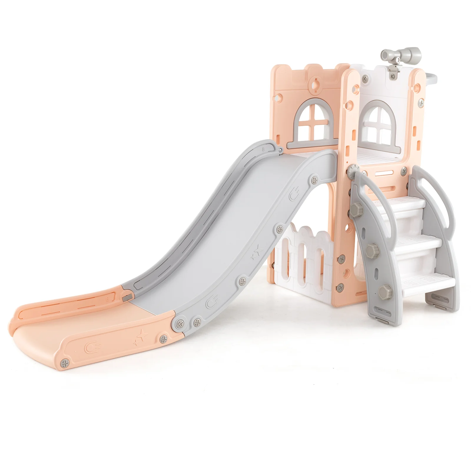 HONEY JOY 6 in 1 L-Shaped Toddle Slide for Toddlers Age 1-3 - Image 11