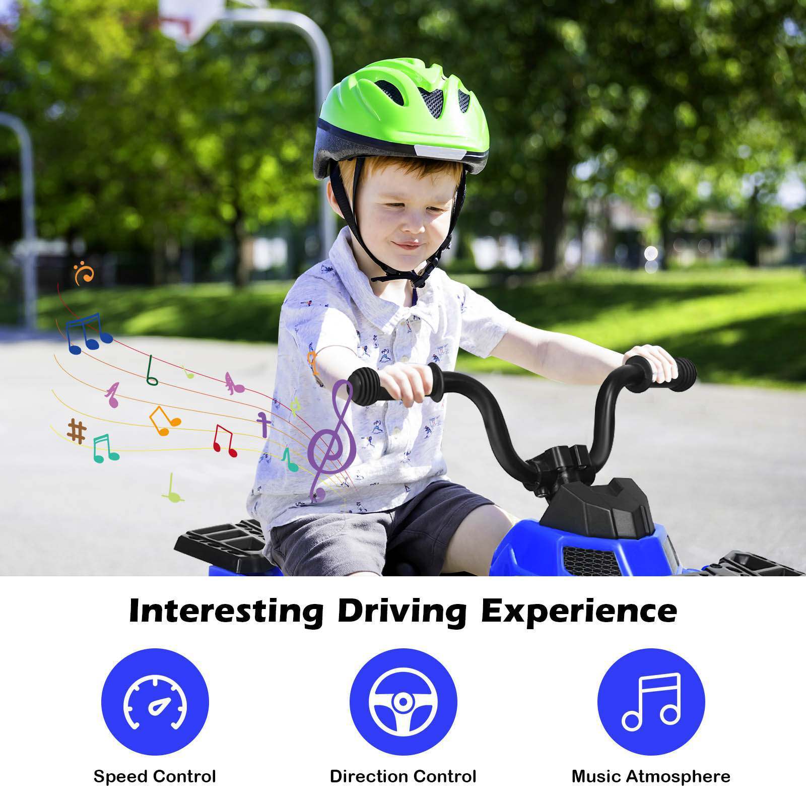 HONEY JOY 6V Kids Ride-On Car 4-Wheeler Vehicle Quad Car for 3-6 Years Old - Image 11