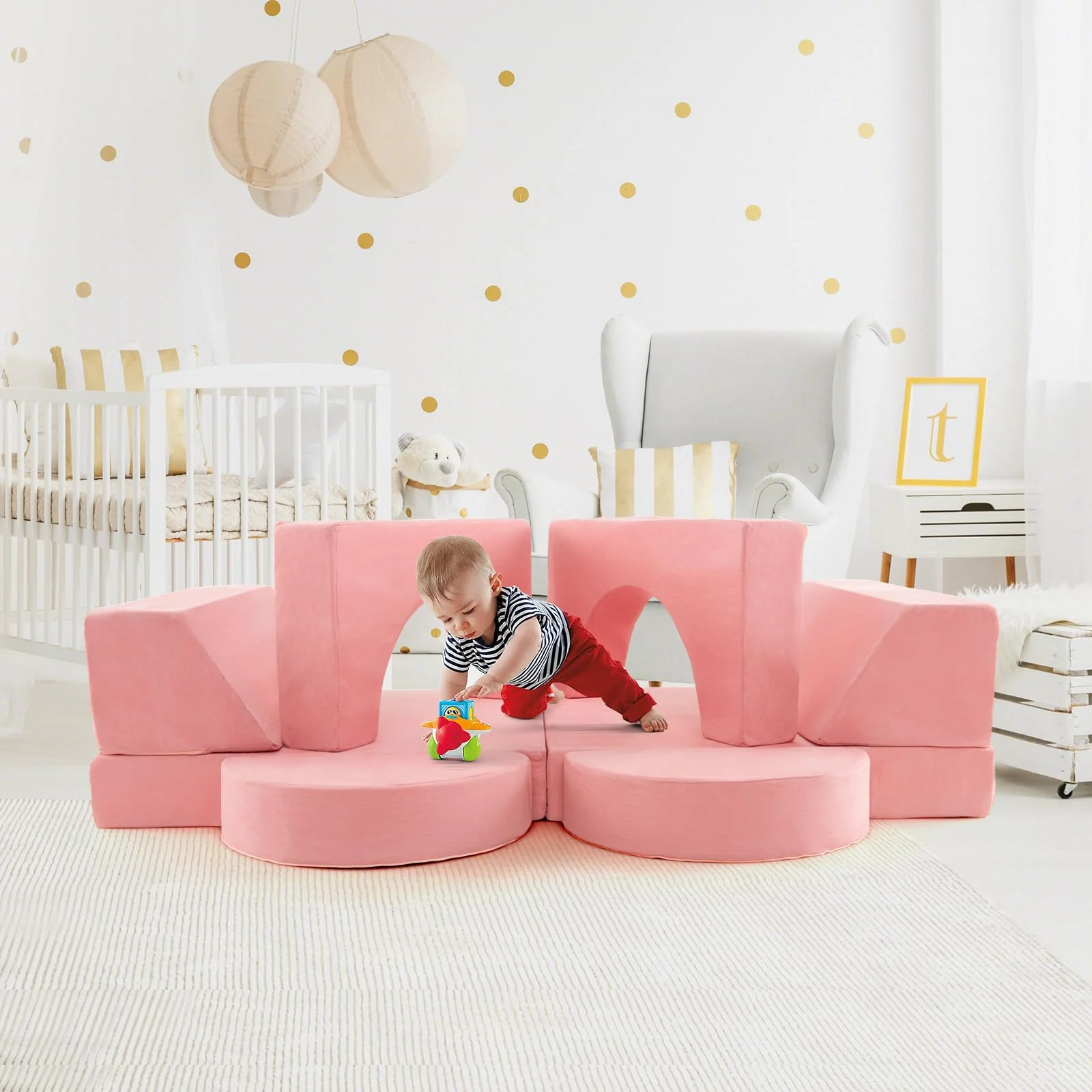 HONEY JOY 8 PCS Kids Play Sofa - Image 12