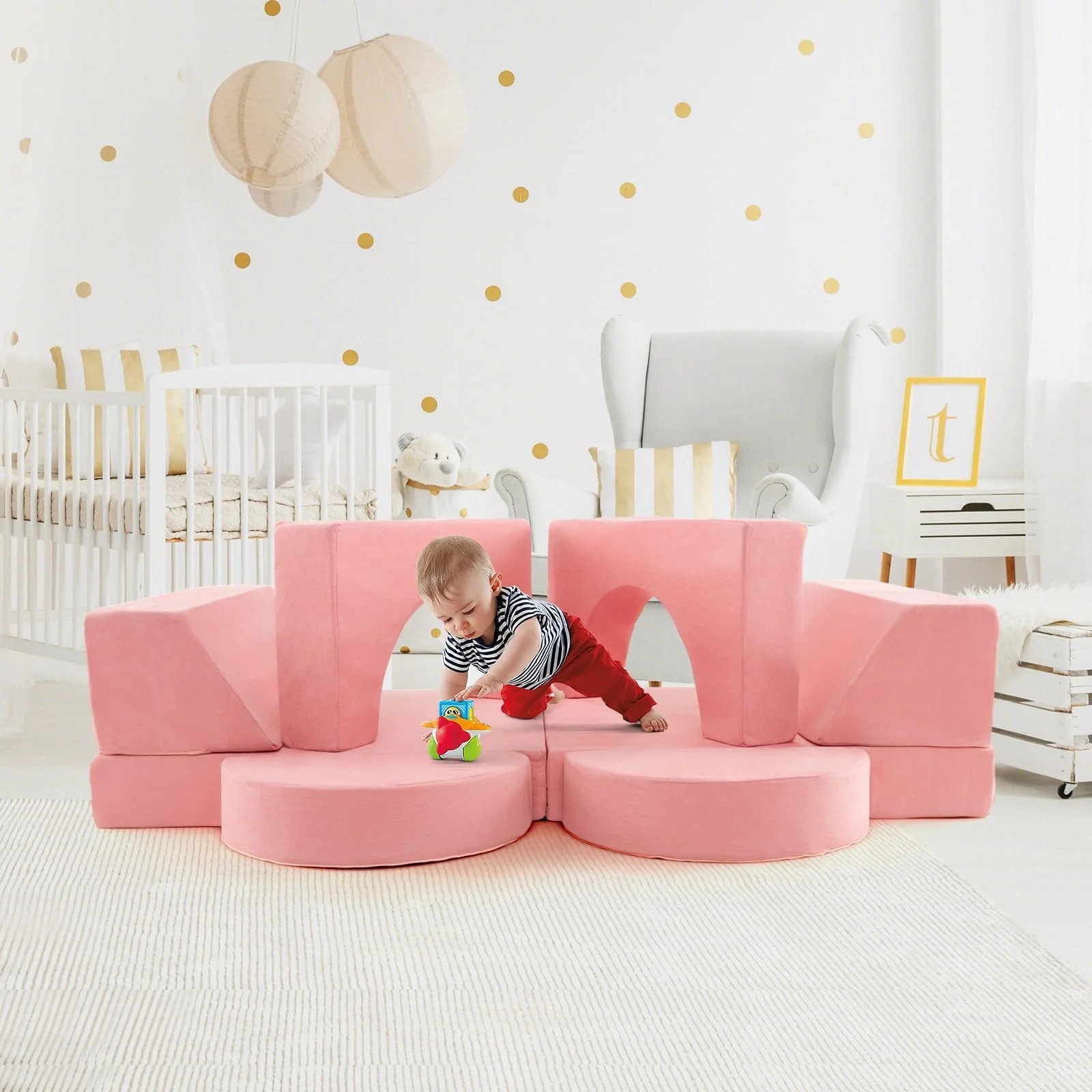 HONEY JOY 8 PCS Kids Play Sofa - Image 2