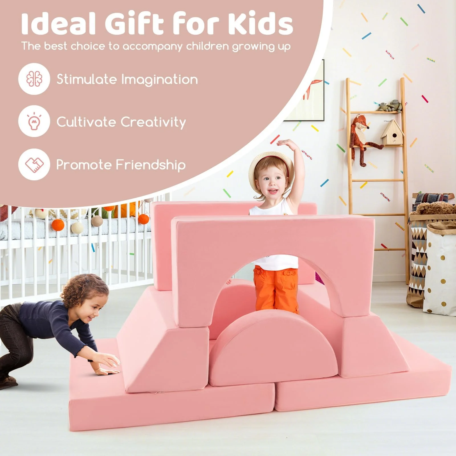 HONEY JOY 8 PCS Kids Play Sofa - Image 5