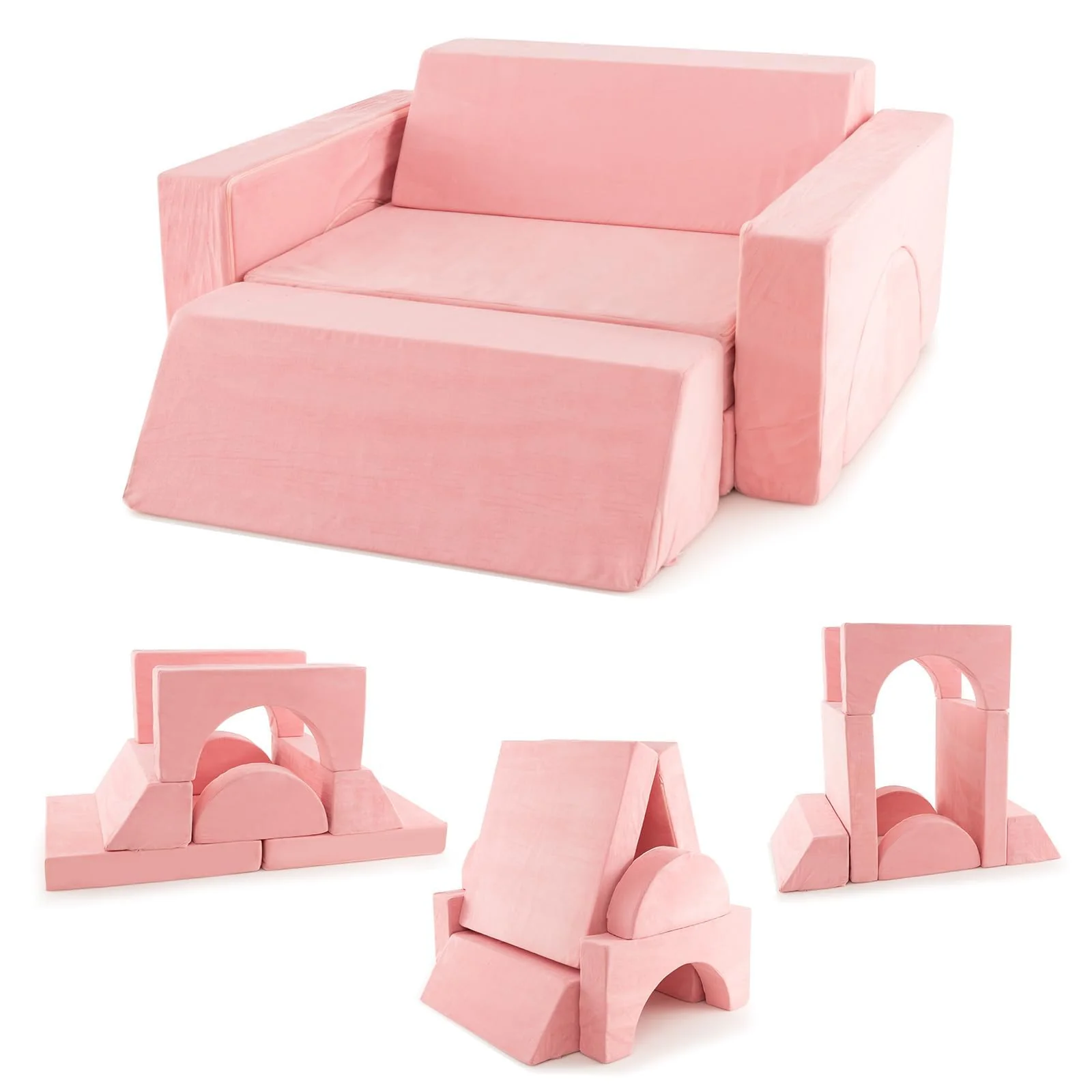 HONEY JOY 8 PCS Kids Play Sofa - Image 6