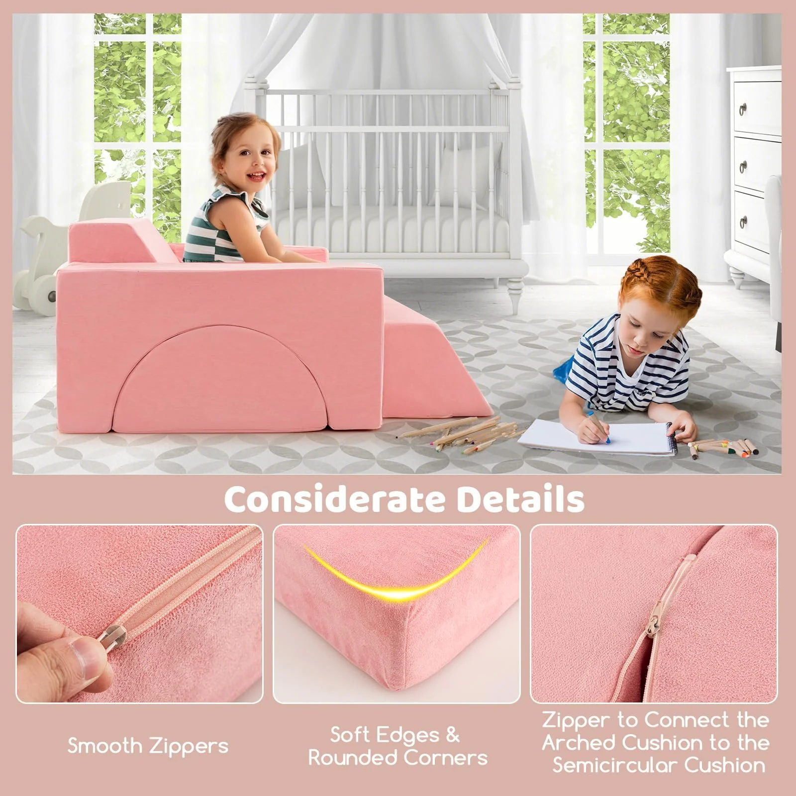 HONEY JOY 8 PCS Kids Play Sofa - Image 9