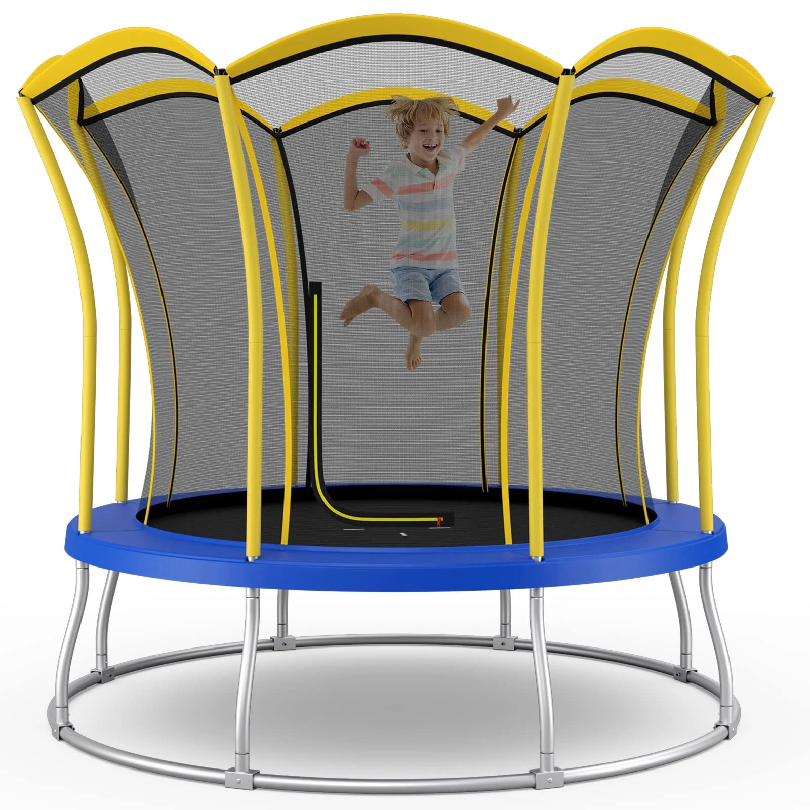 HONEY JOY 8FT Kids Trampoline, Galvanized Steel Frame, Weight Capacity 193KG