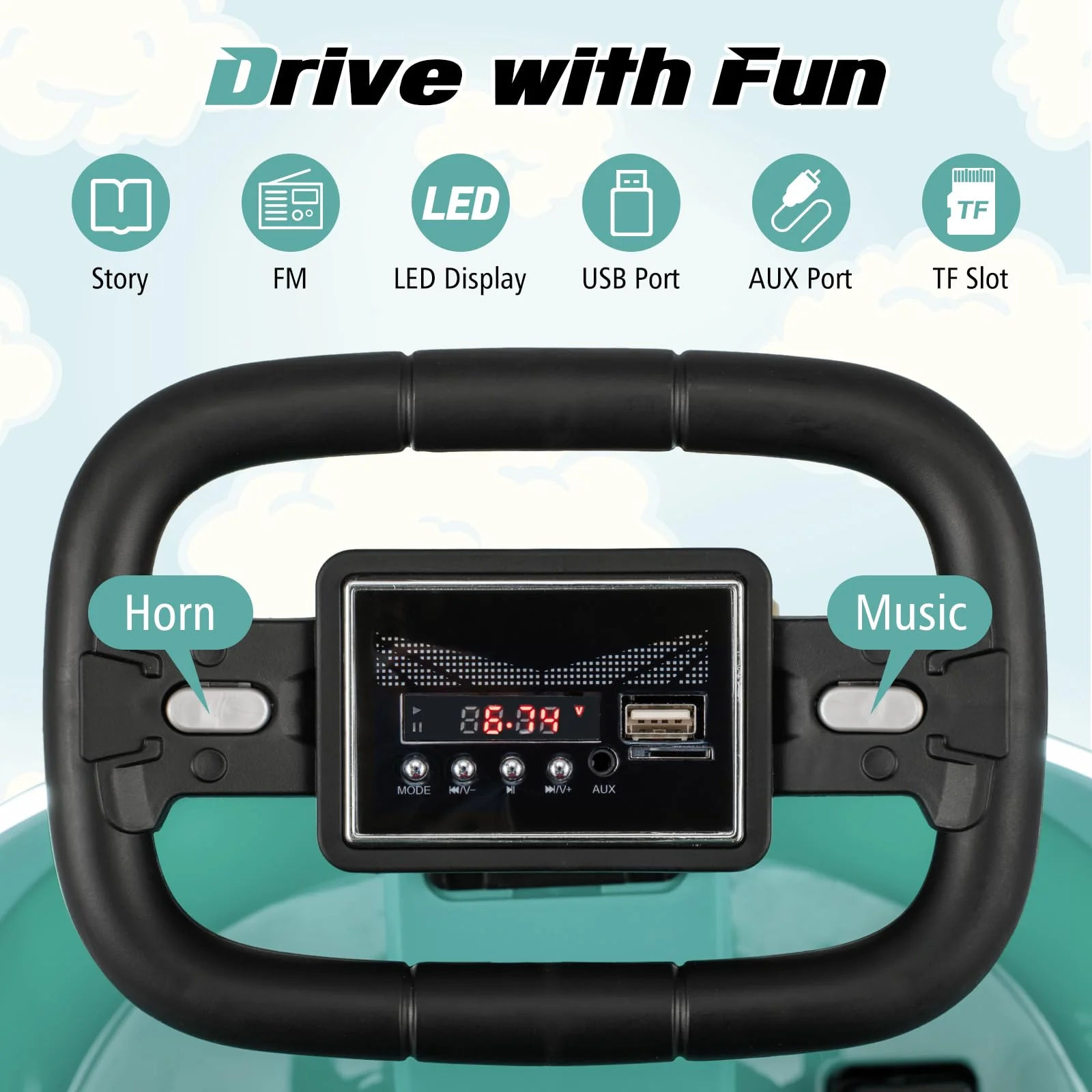 HONEY JOY Electric Kids Ride-on Bumper Car - Image 4