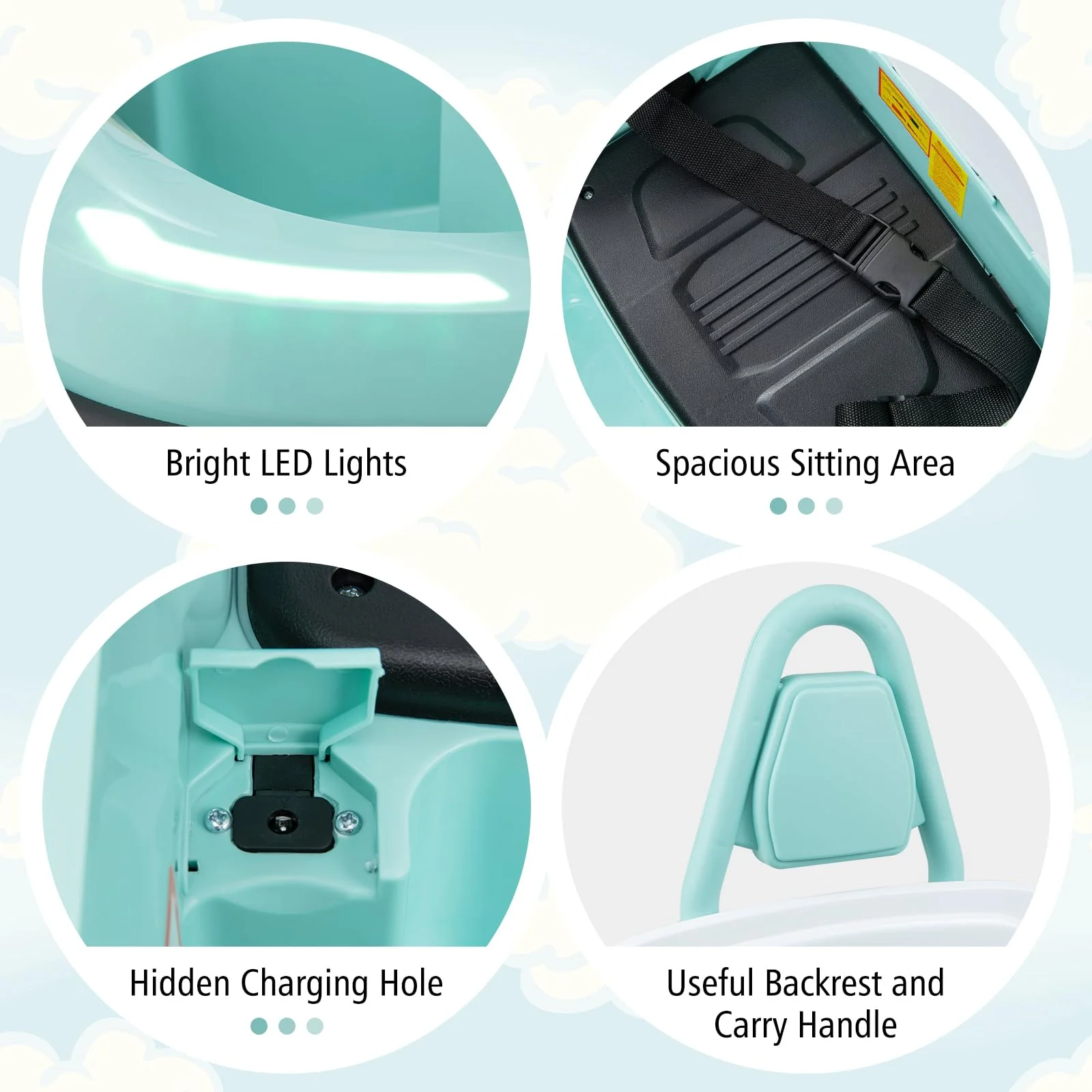 HONEY JOY Electric Kids Ride-on Bumper Car - Image 8