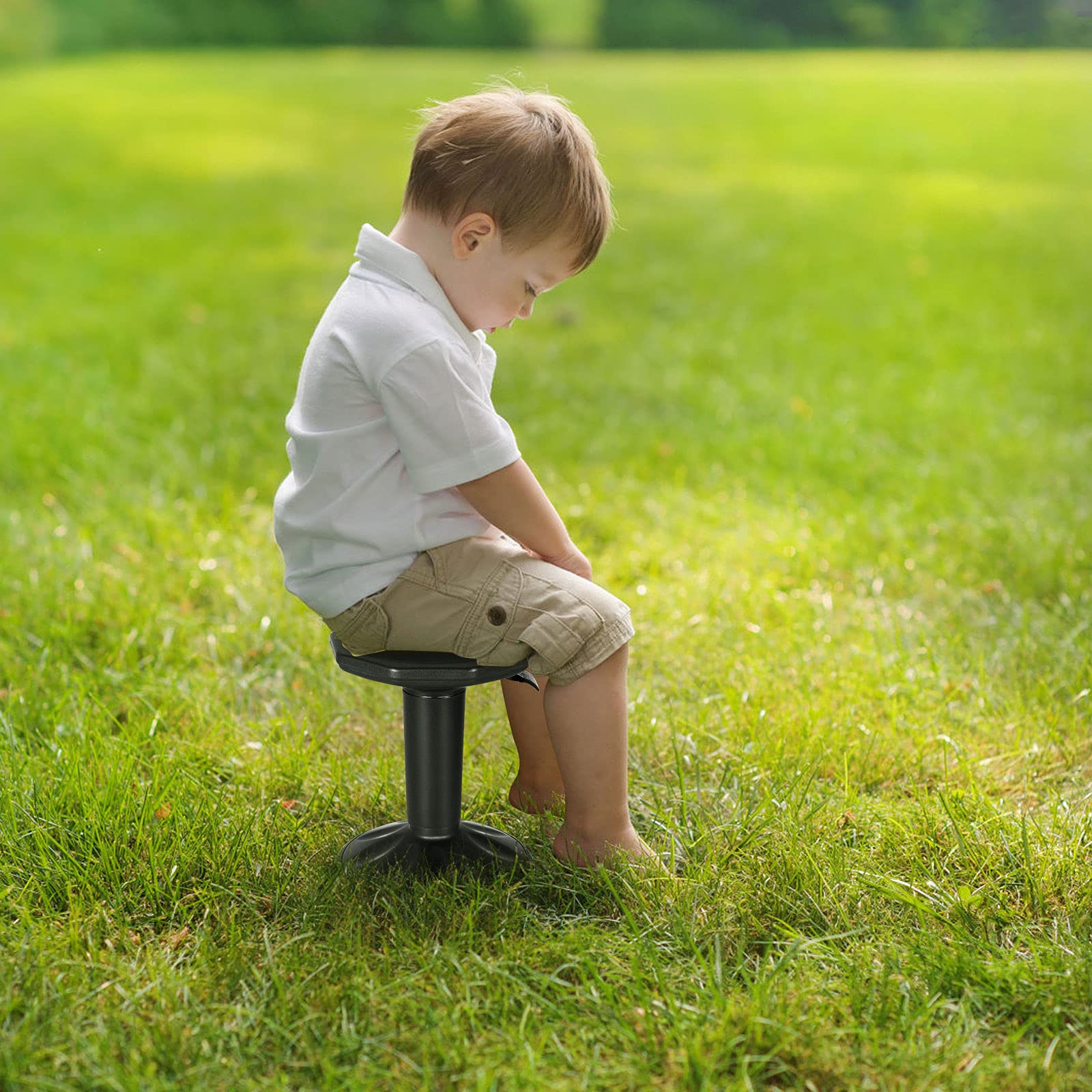 HONEY JOY Ergonomic Wobble Chair with Adjustable Height, Active Learning Stool Sitting Balance Chair for Office/Bar/Home - Image 8