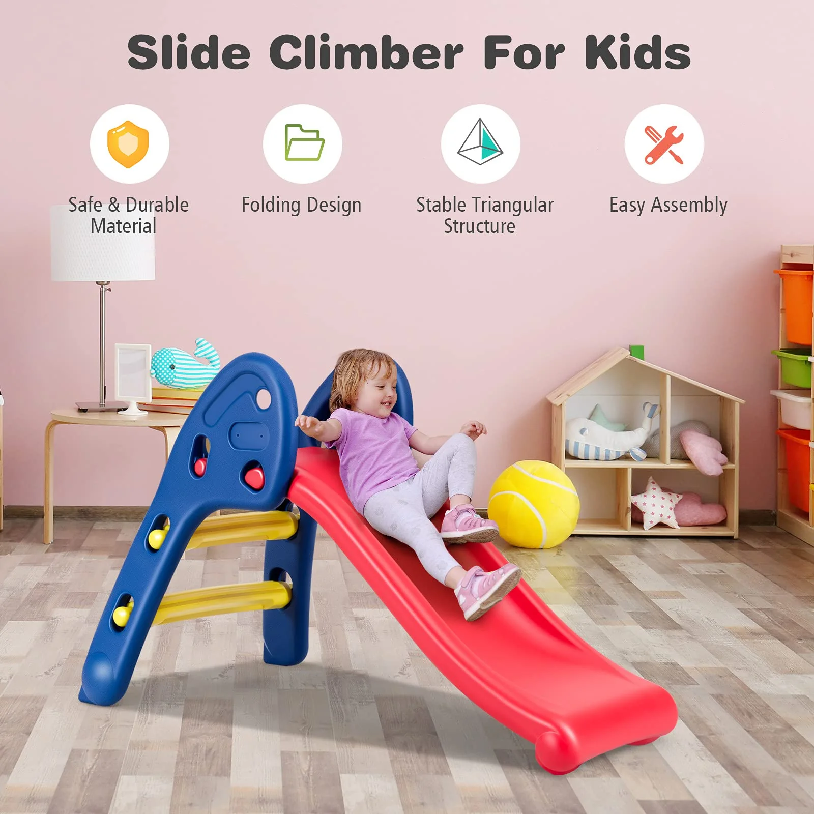 HONEY JOY Kid Folding Sliding w/Triangle Structure - Image 6