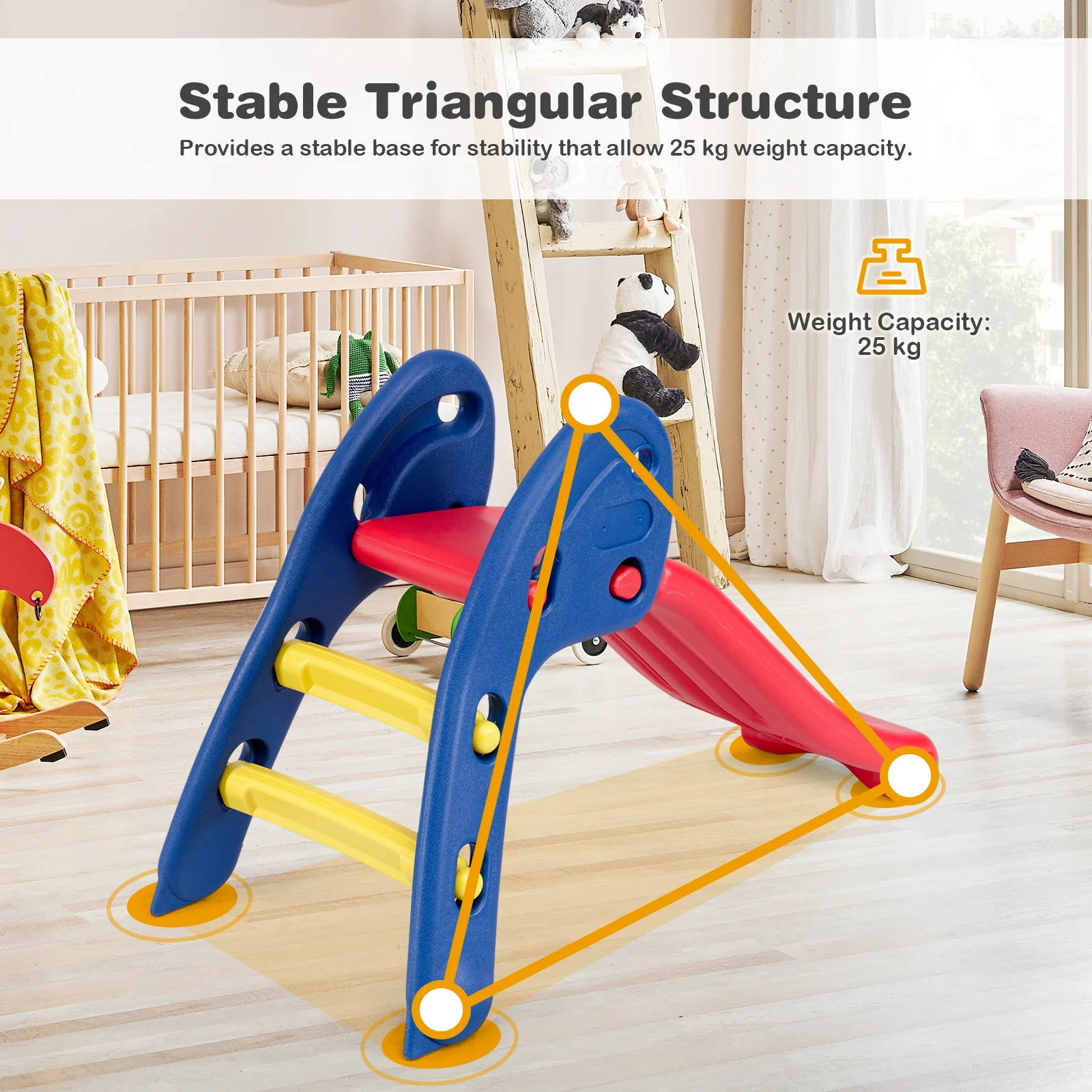 HONEY JOY Kid Folding Sliding w/Triangle Structure - Image 9