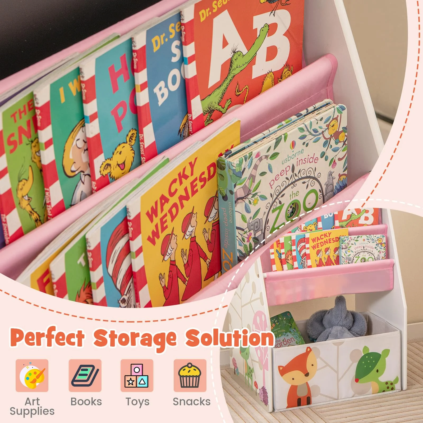 HONEY JOY Kids Easel and Play Station with Chair - Image 5