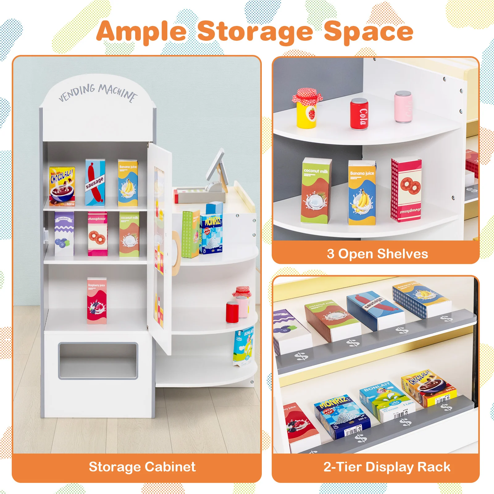 HONEY JOY Kids Grocery Store Playset - Image 6