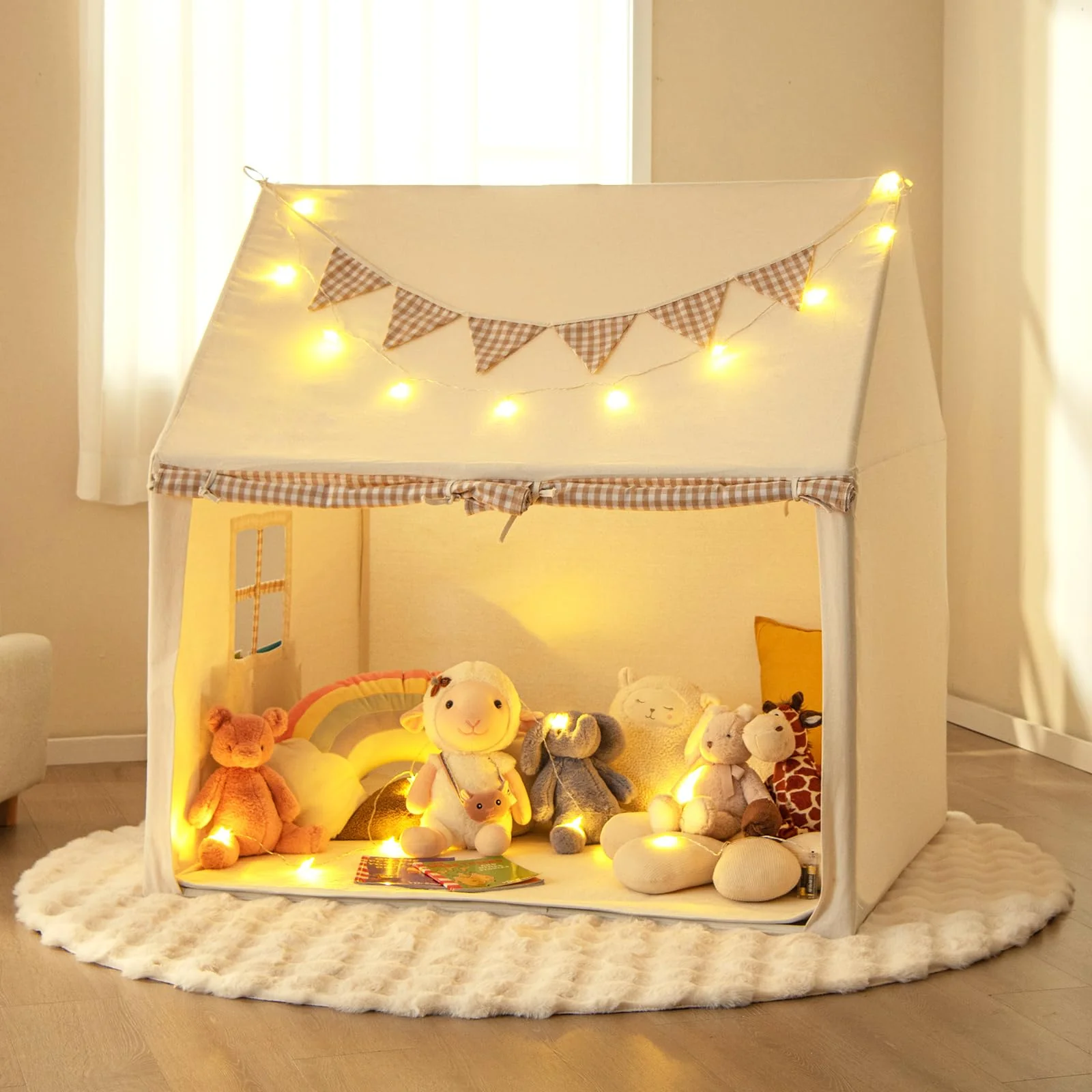 HONEY JOY Kids Play Tent, Large Playhouse - Image 3