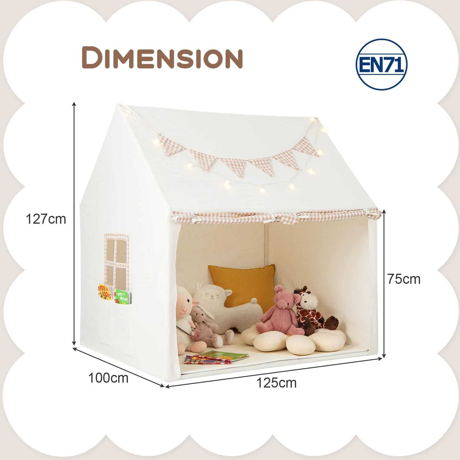 HONEY JOY Kids Play Tent, Large Playhouse - Image 5