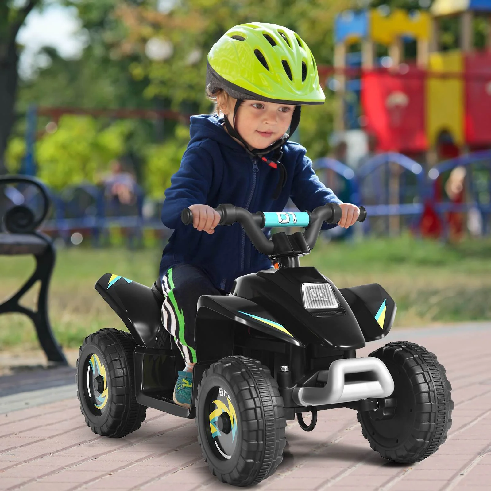 HONEY JOY Kids Ride on ATV Toy Quad Car Motorized Vehicle Electric Car 3-8 Years - Image 8