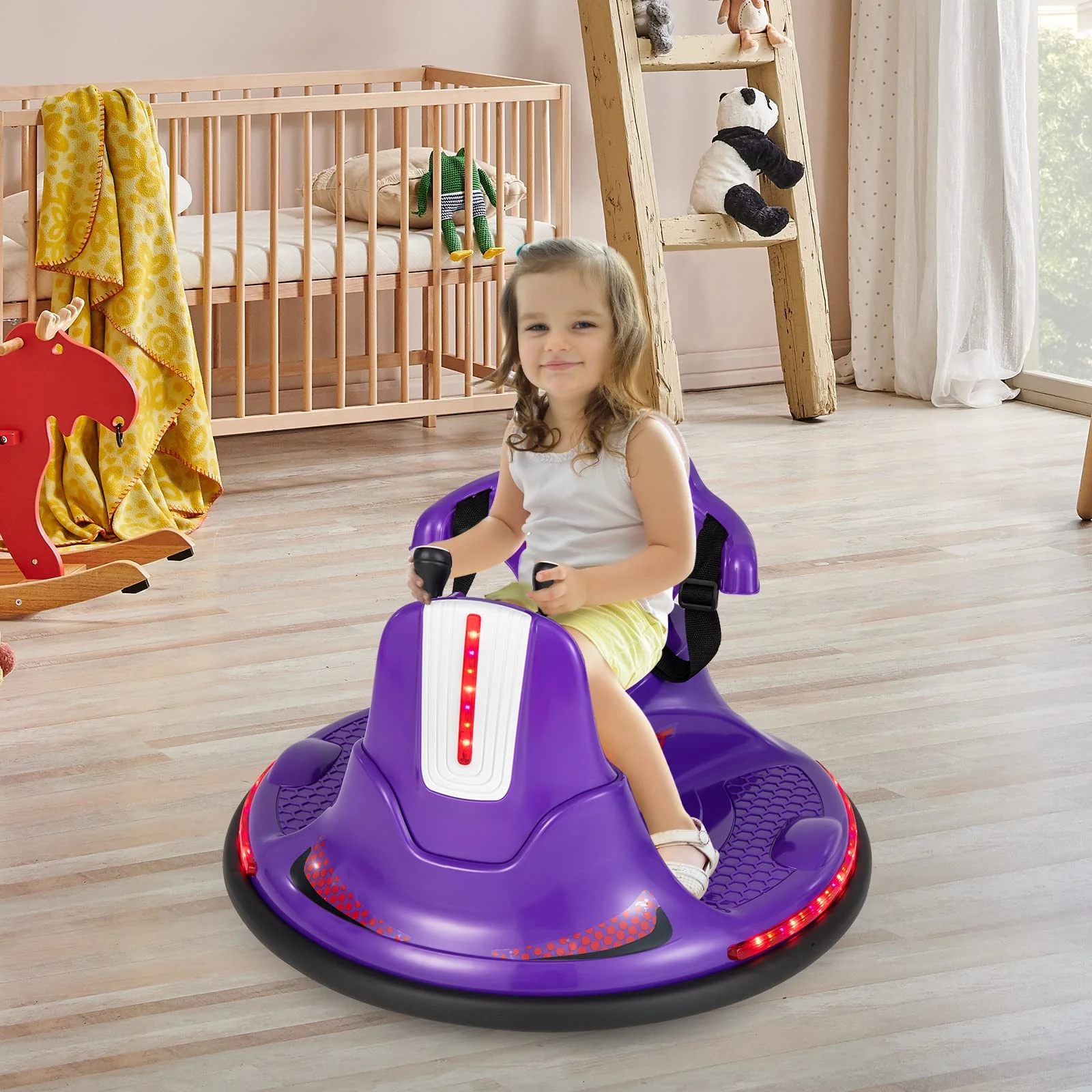 HONEY JOY Kids Ride On Bumper Car, 6V Battery Powered Electric Car - Image 2
