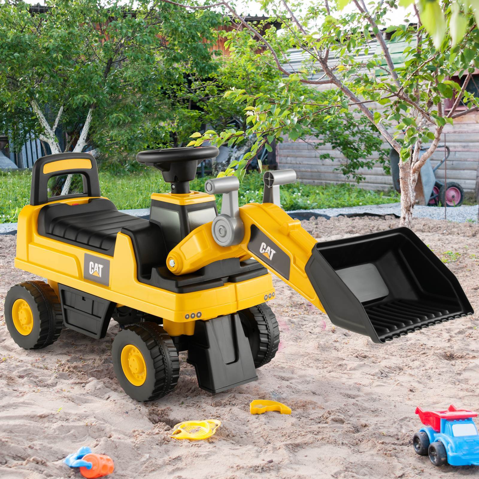 HONEY JOY Kids Ride-on Excavator Construction Bulldozer Truck Sliding Toy Car - Image 9