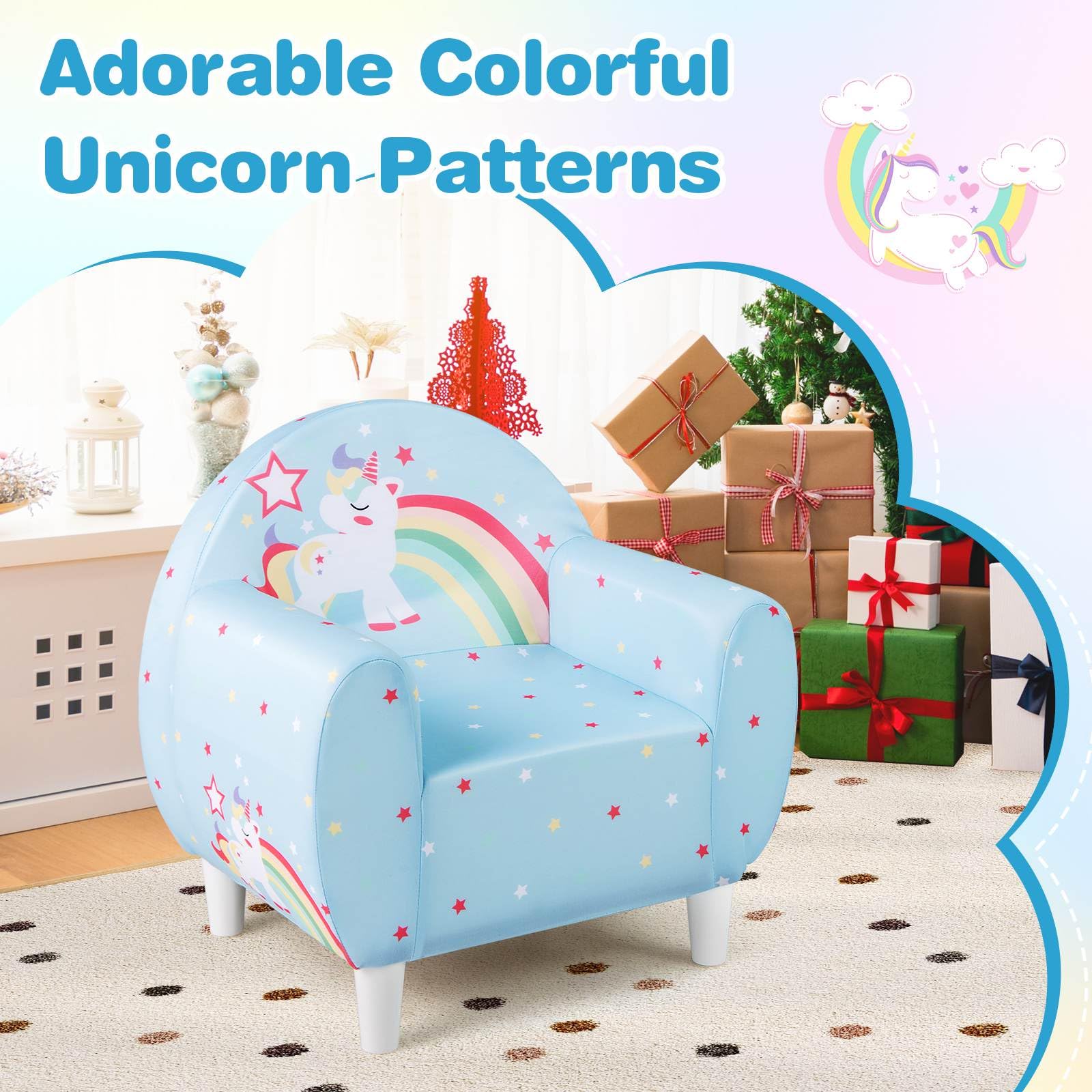 HONEY JOY Kids Sofa, Toddler Upholstered Armchair - Image 7