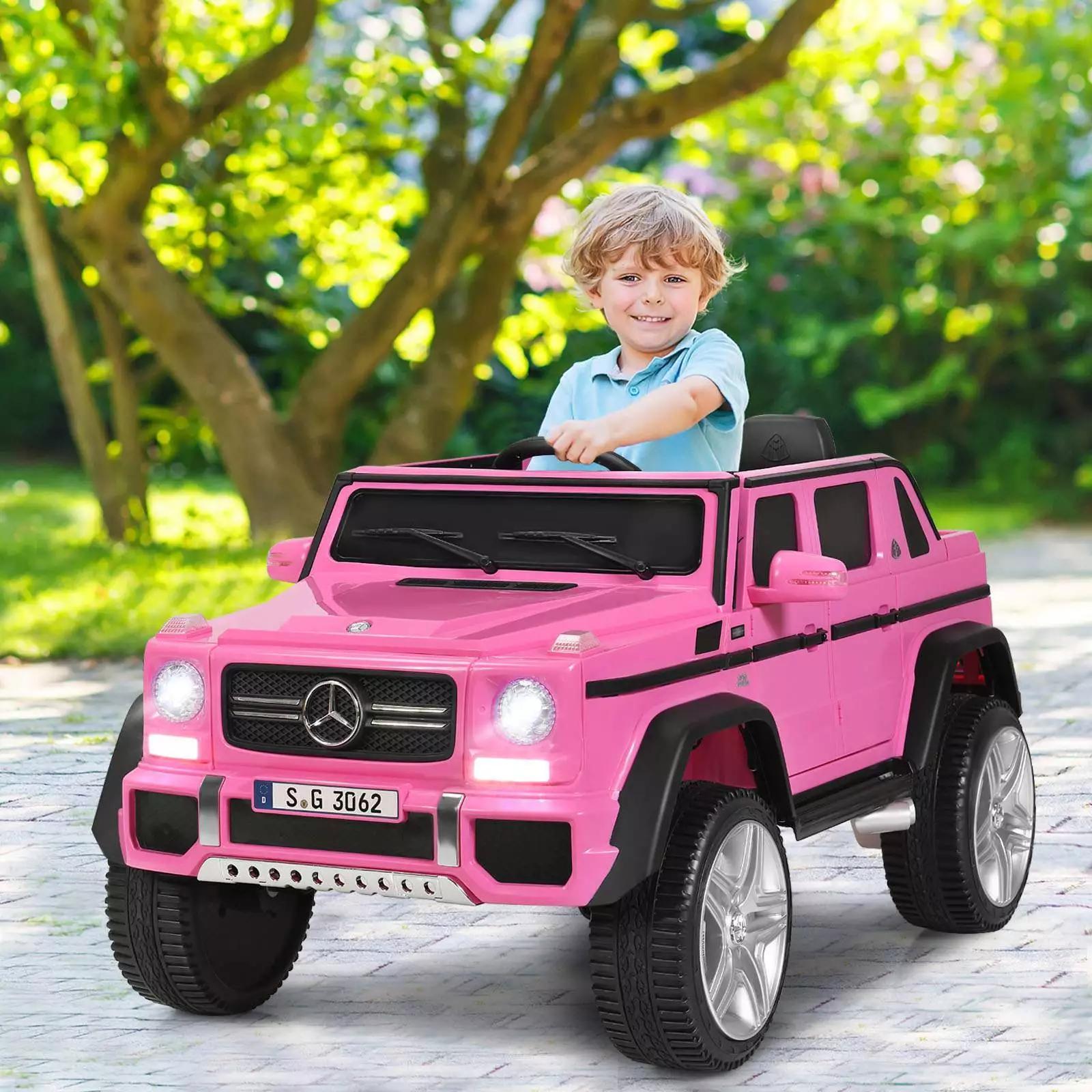 HONEY JOY Licensed Mercedes Benz Kids Ride on Car 12V Electric Vehicle Toy Car - Image 14