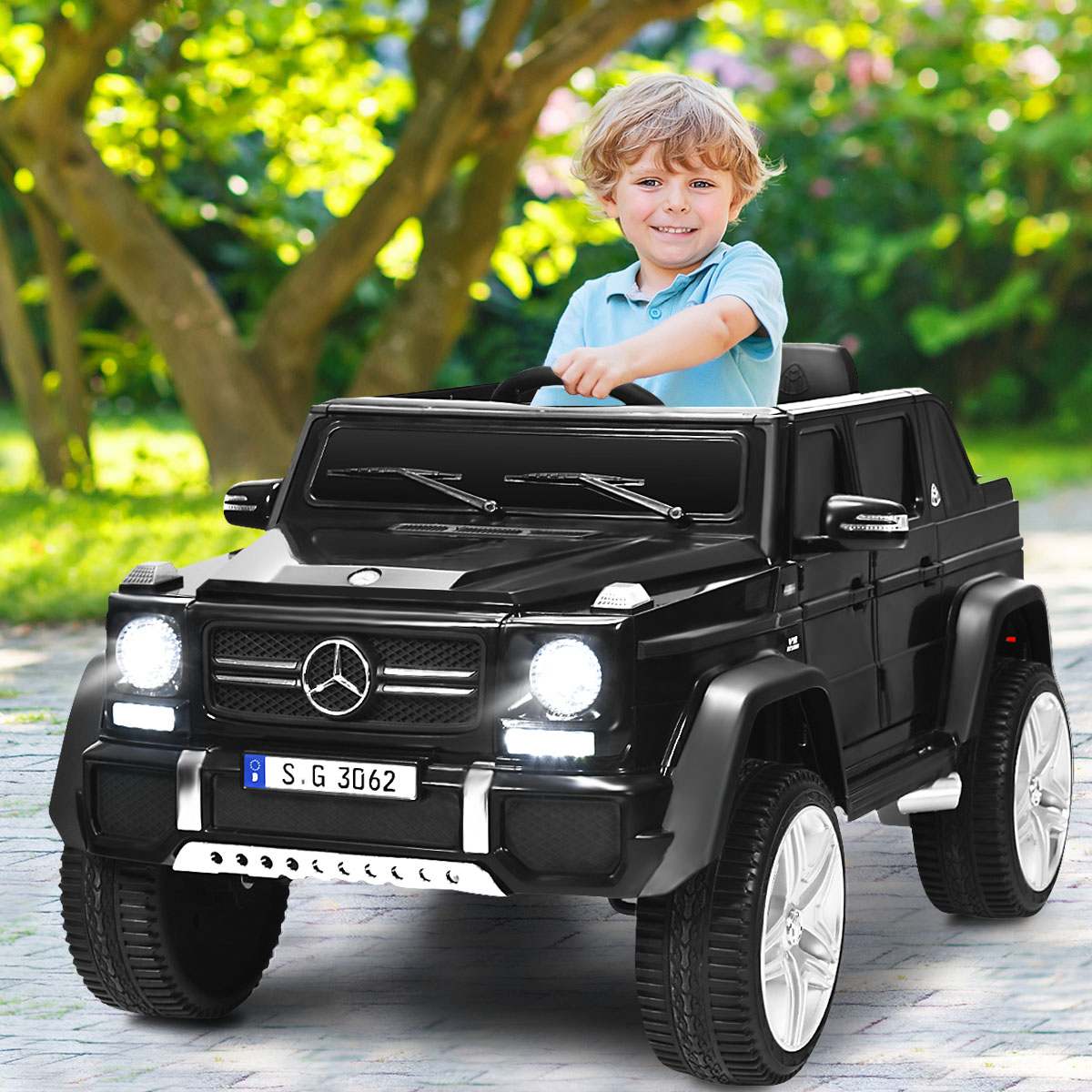 HONEY JOY Licensed Mercedes Benz Kids Ride on Car 12V Electric Vehicle Toy Car - Image 2