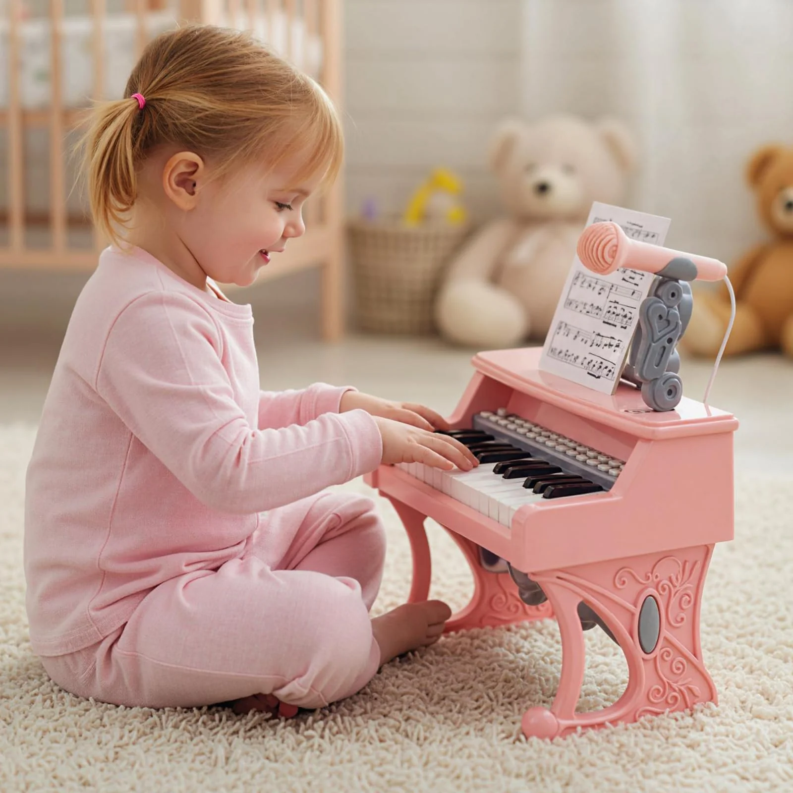 HONEY JOY Mini Keyboard Piano for Kids, 25 Keys Electric Piano - Image 2