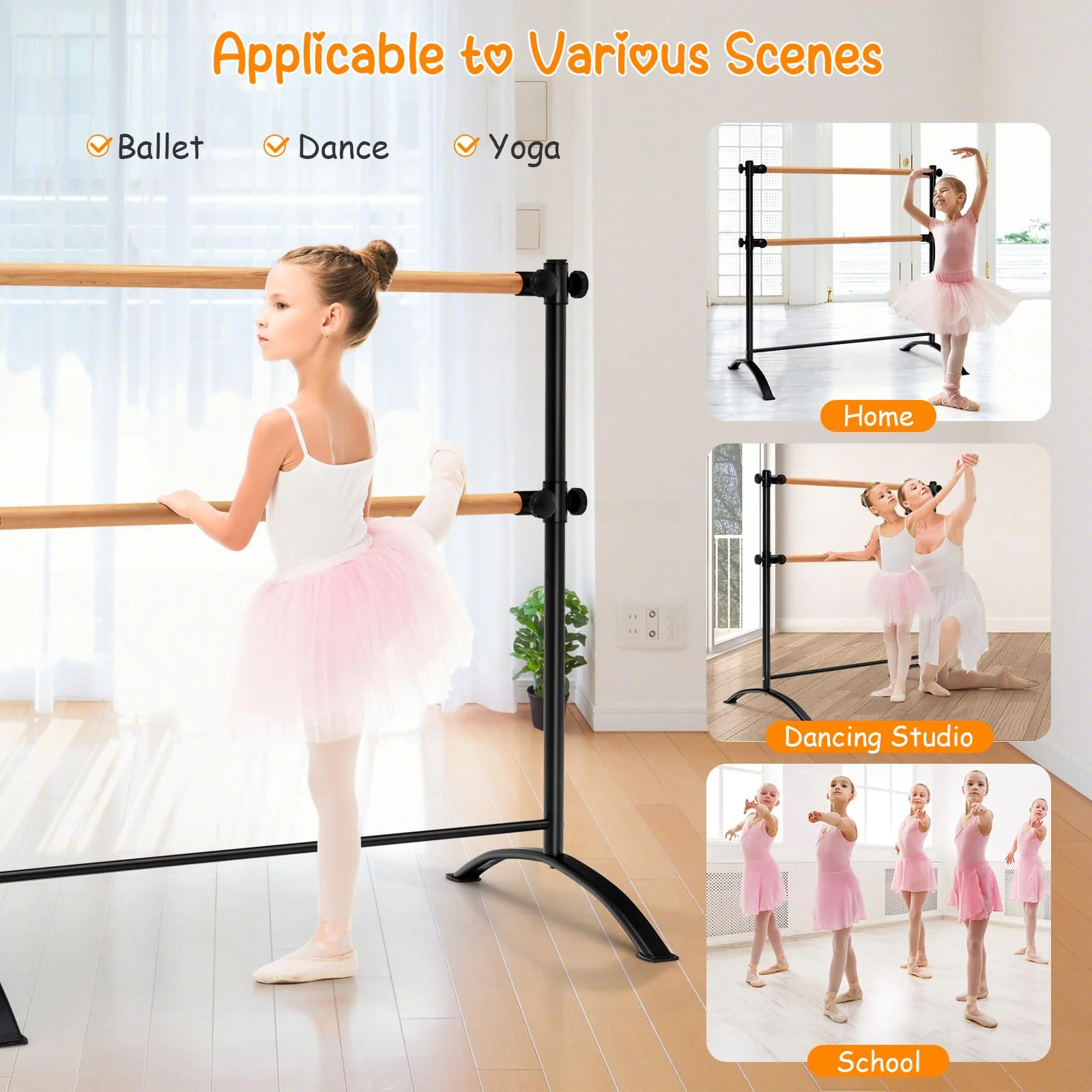 HONEY JOY Portable Ballet Barre - Image 3