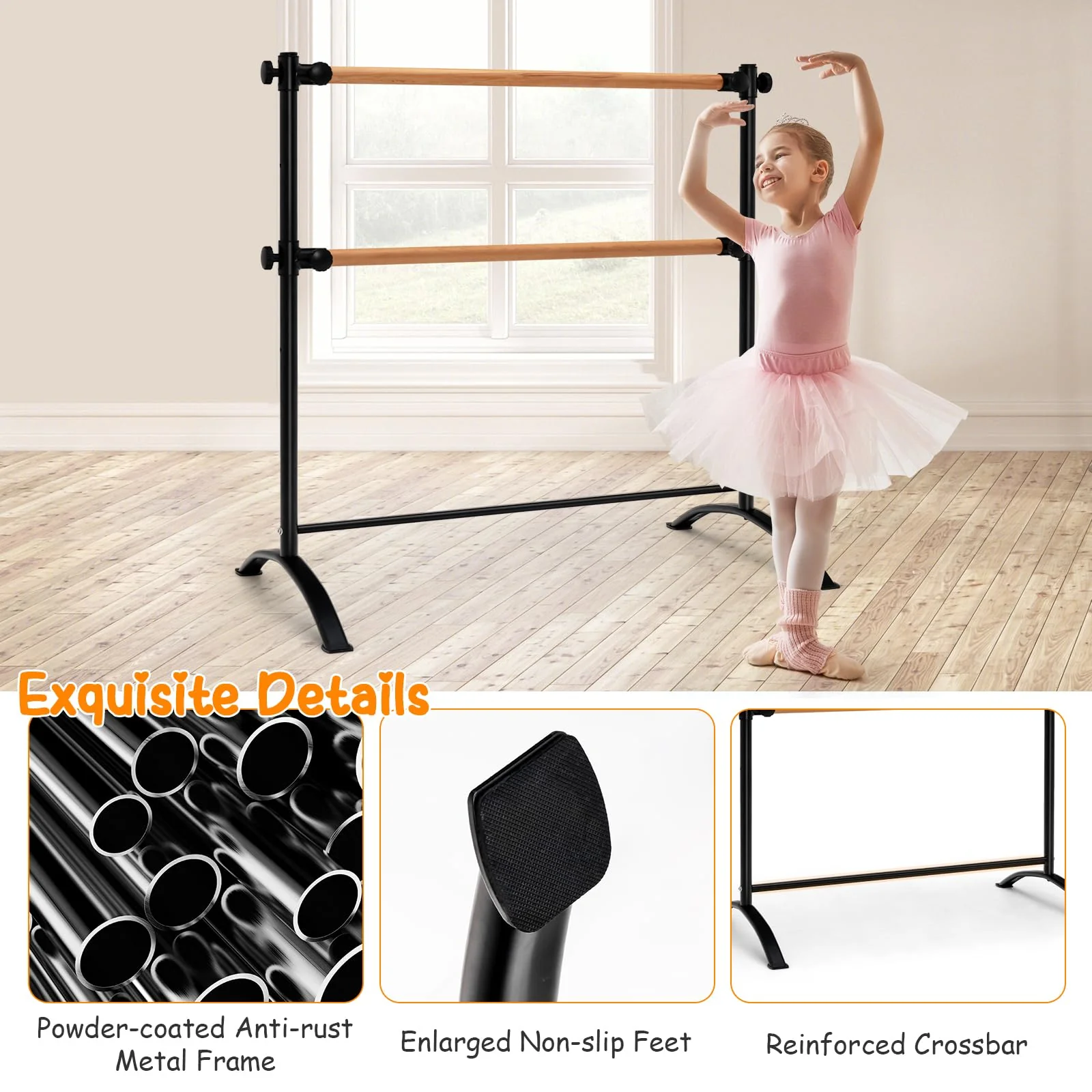 HONEY JOY Portable Ballet Barre - Image 6