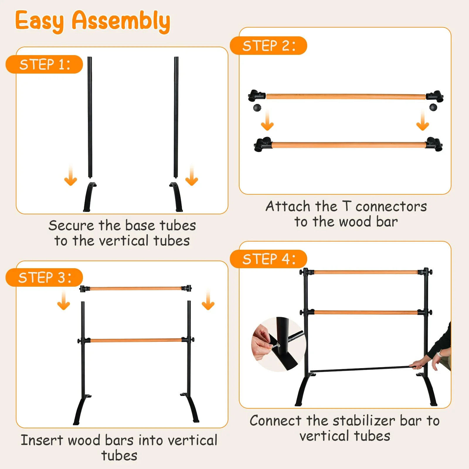 HONEY JOY Portable Ballet Barre - Image 7