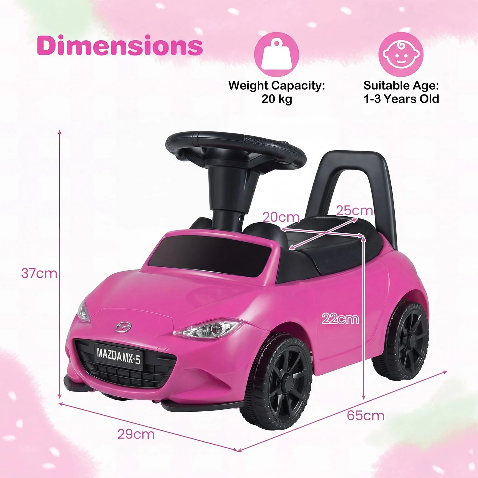 HONEY JOY Toddler Ride on Toy, Foot to Floor Kid Sliding Car with Under-Seat Storage - Image 4