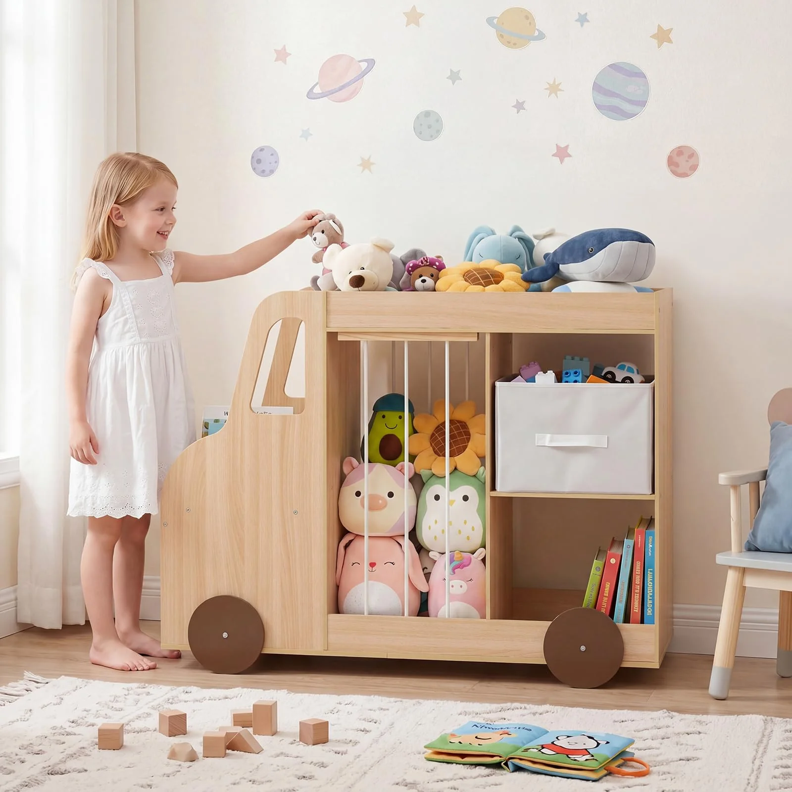 HONEY JOY Toy Storage Organizer with Stuffed Animal Storage - Image 2