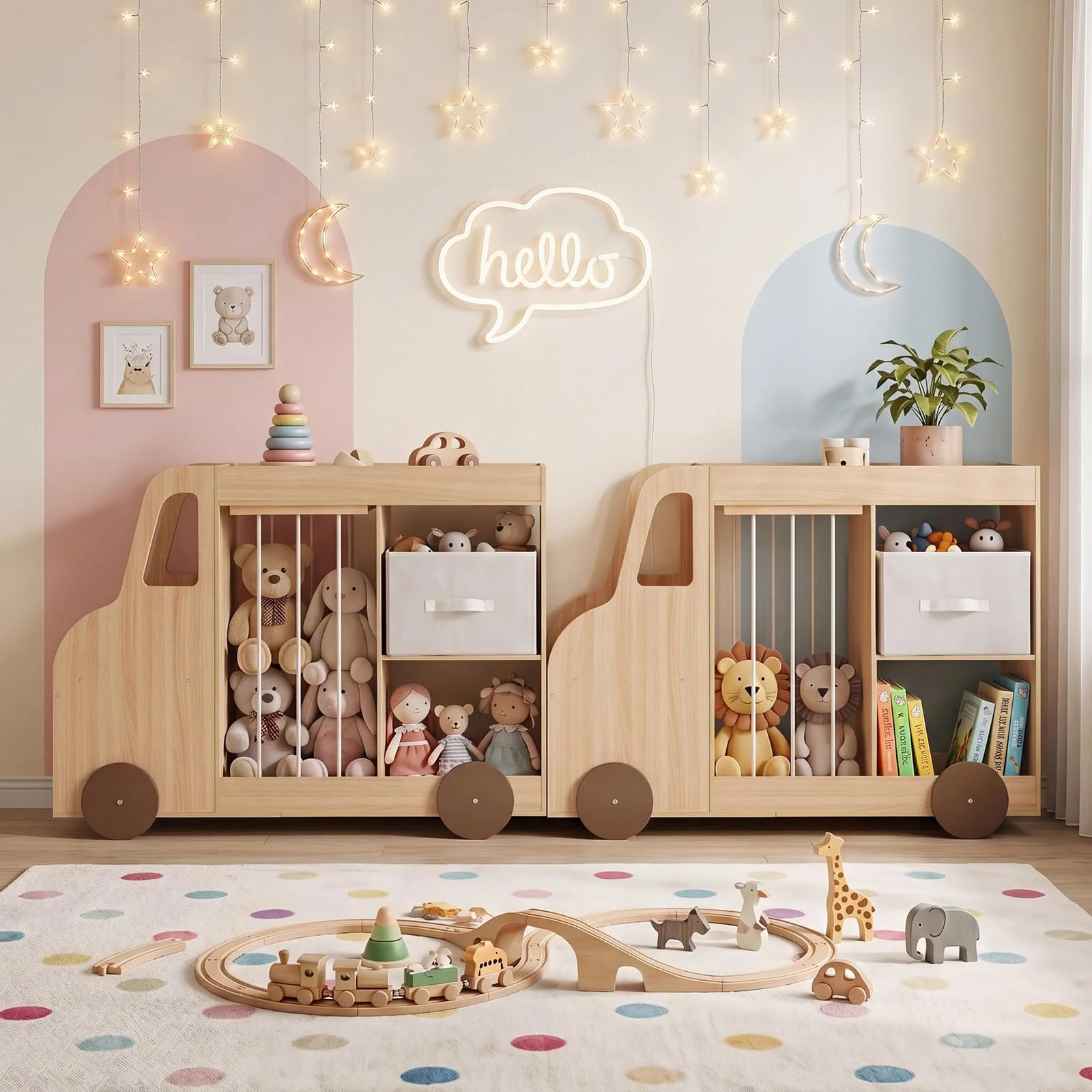 HONEY JOY Toy Storage Organizer with Stuffed Animal Storage - Image 3