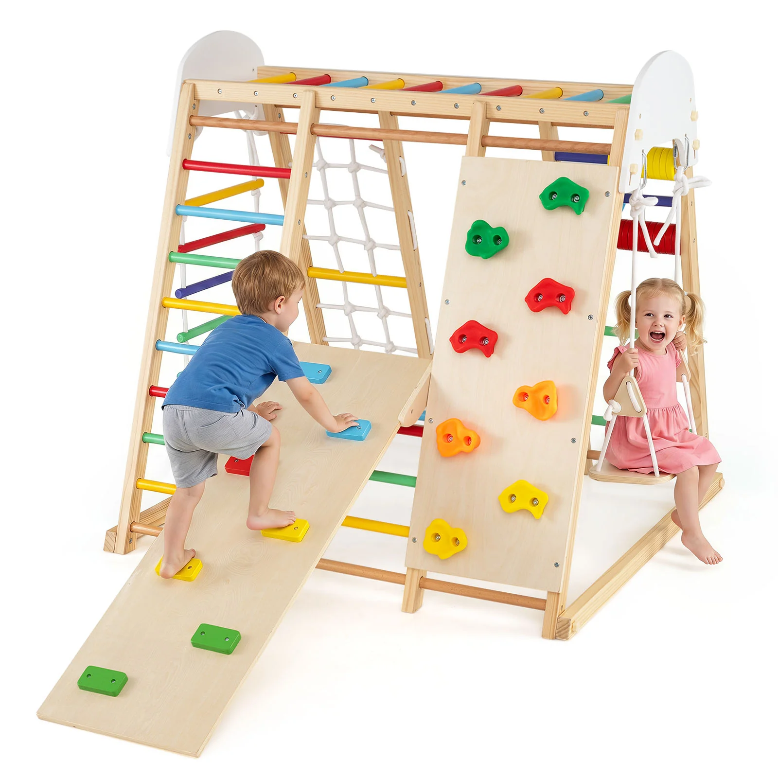 Indoor Jungle Gym for Kids, Foldable Climbing Set - Image 11