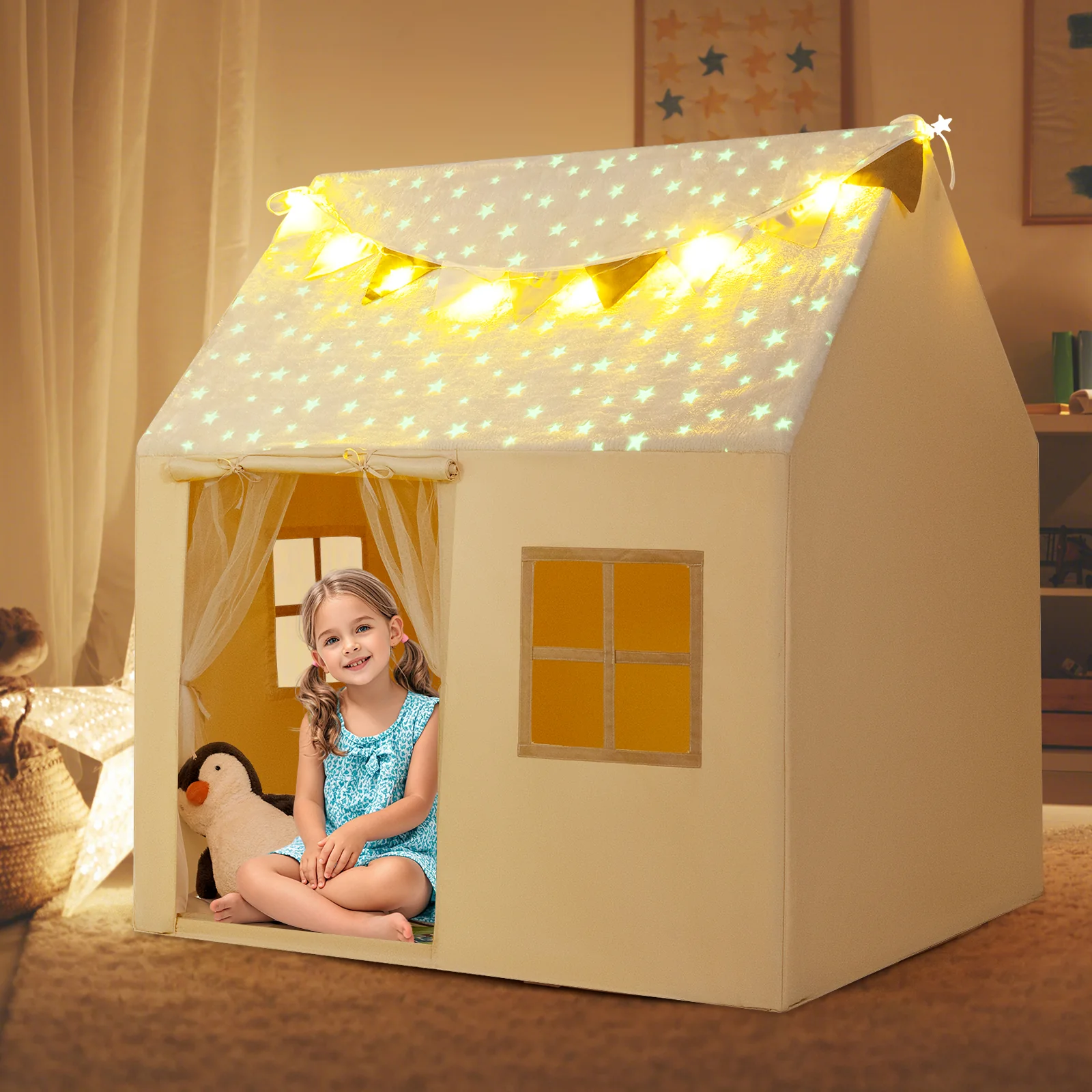 Indoor Washable Bed Tent for Boys and Girls Aged 3+ Years Old - Image 2