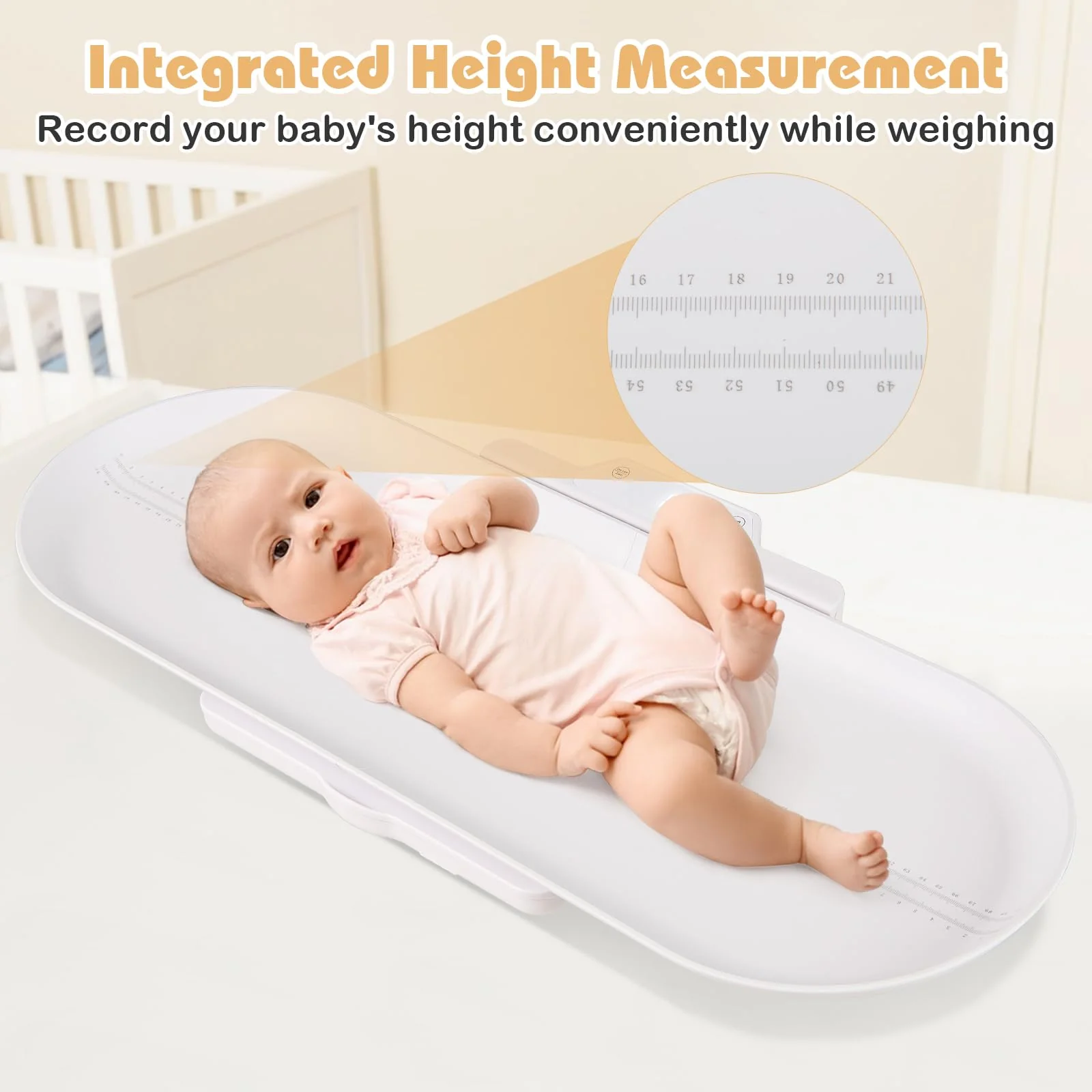 3 in 1 Infant Scale w/Detachable Tray for Body Weight & Height Measurement - Image 5