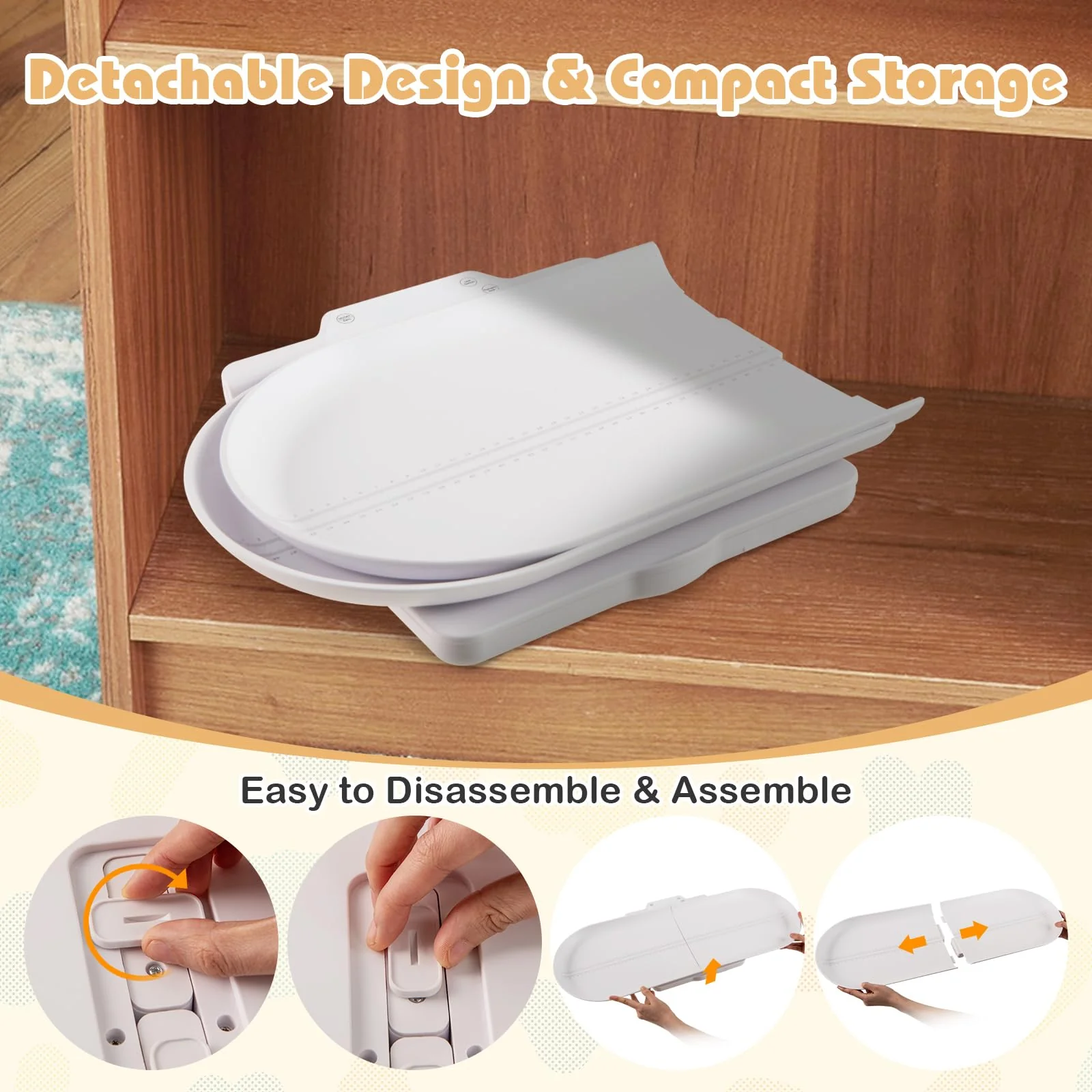 3 in 1 Infant Scale w/Detachable Tray for Body Weight & Height Measurement - Image 7