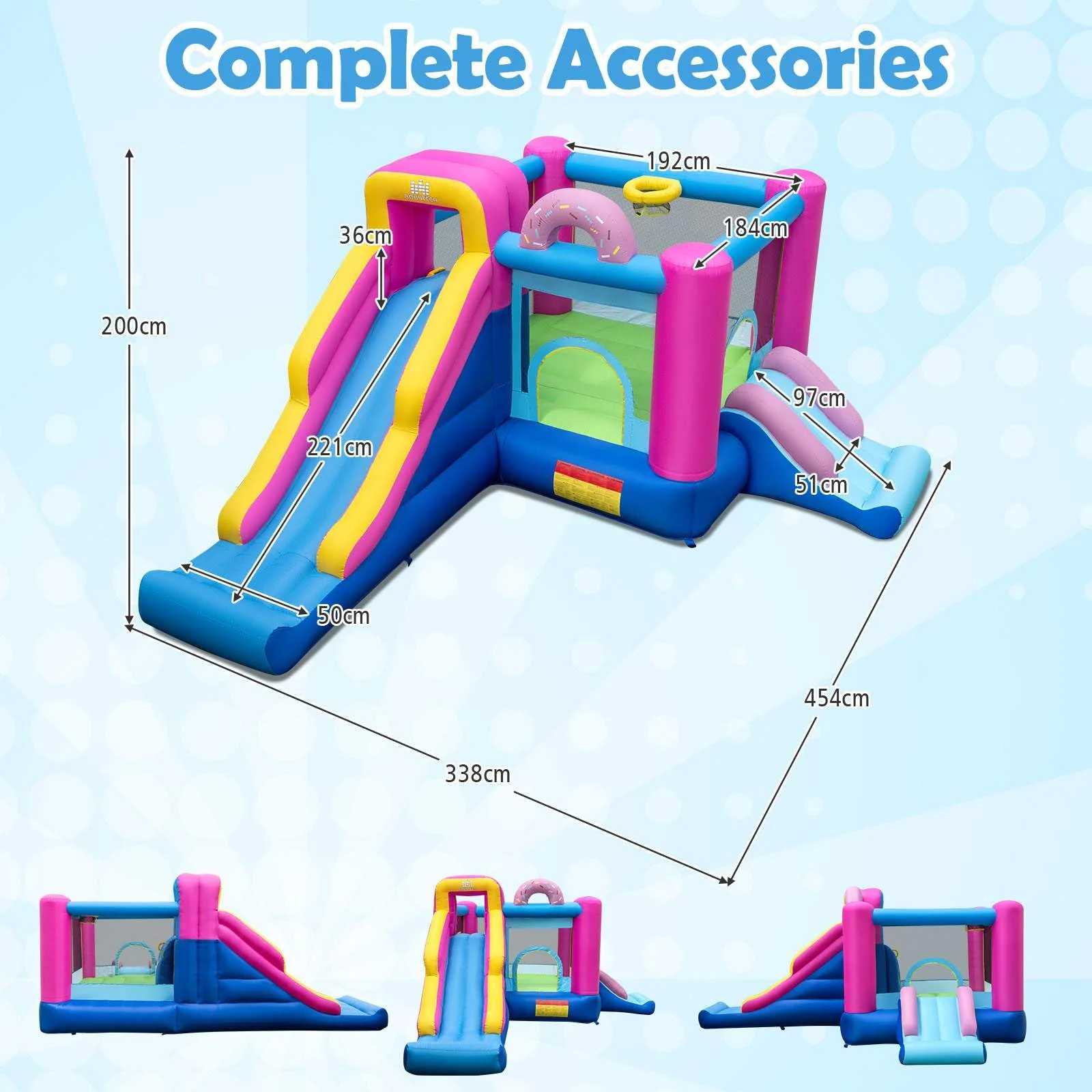 Inflatable Bounce House with Long Slides and Jumping Area - Image 7