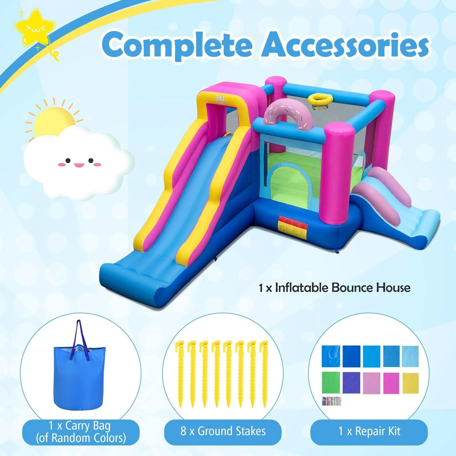 Inflatable Bounce House with Long Slides and Jumping Area - Image 8