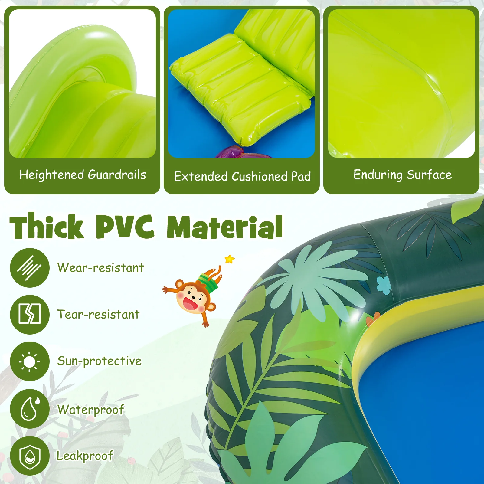 Inflatable Play Center, Jungle Animal Spray Pool - Image 5