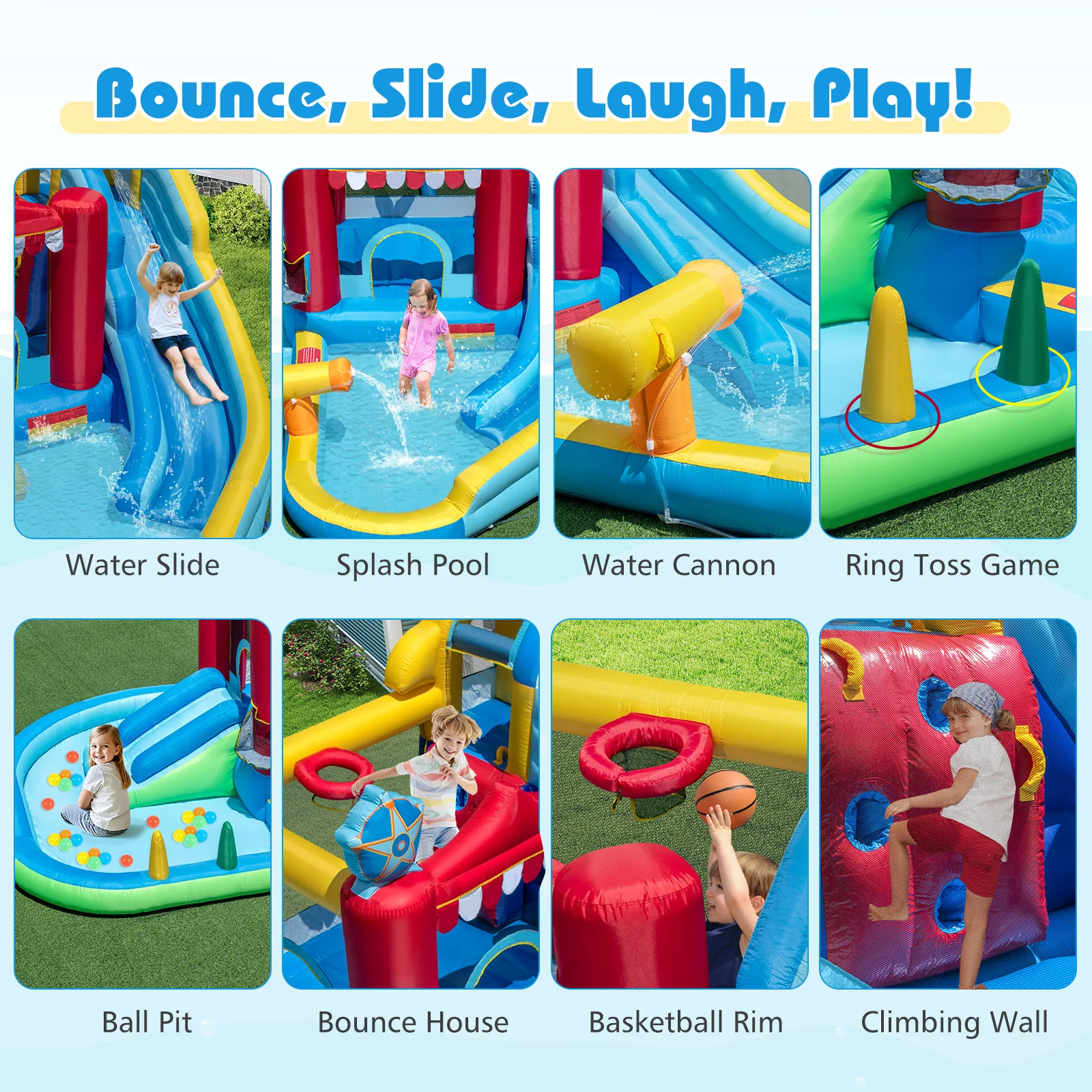 Inflatable Water Park, Water Slide with Splash Pool - Image 3