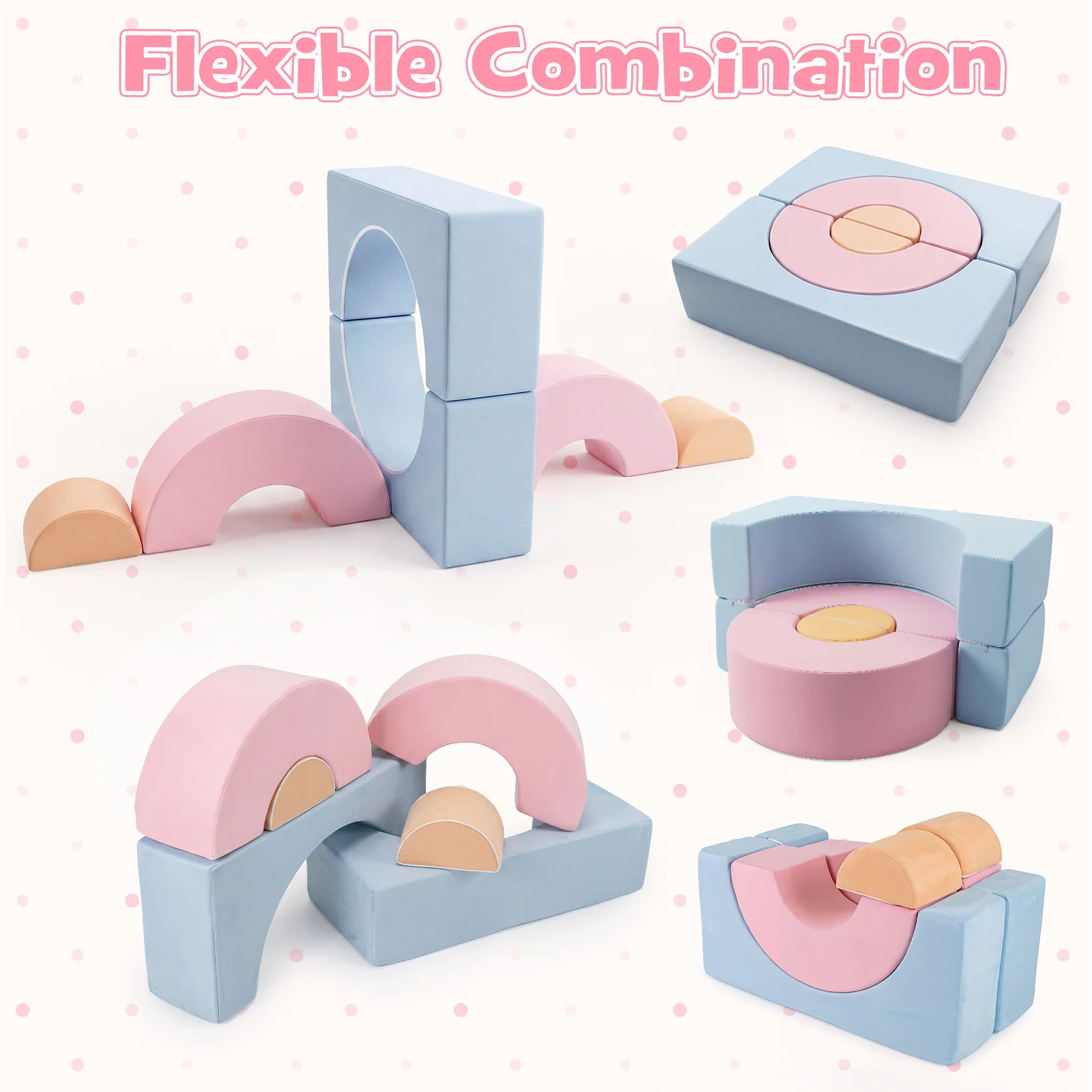 6-Piece Kids Crawl & Climb Foam Play Set, Foam Climbing Blocks for Toddlers - Image 5