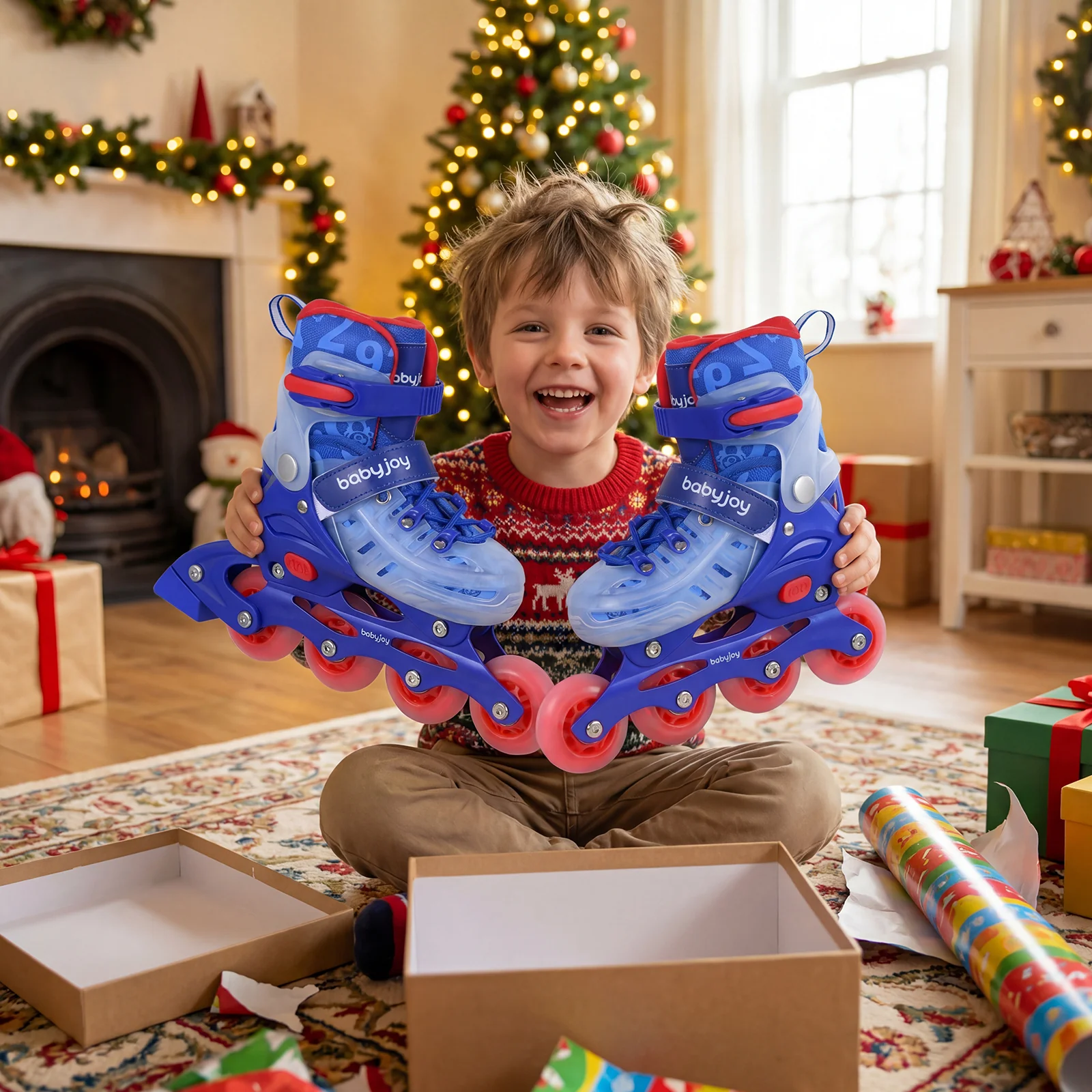 Kids Inline Skates with Light Up Wheels and Safety Protection for Beginners - Image 9