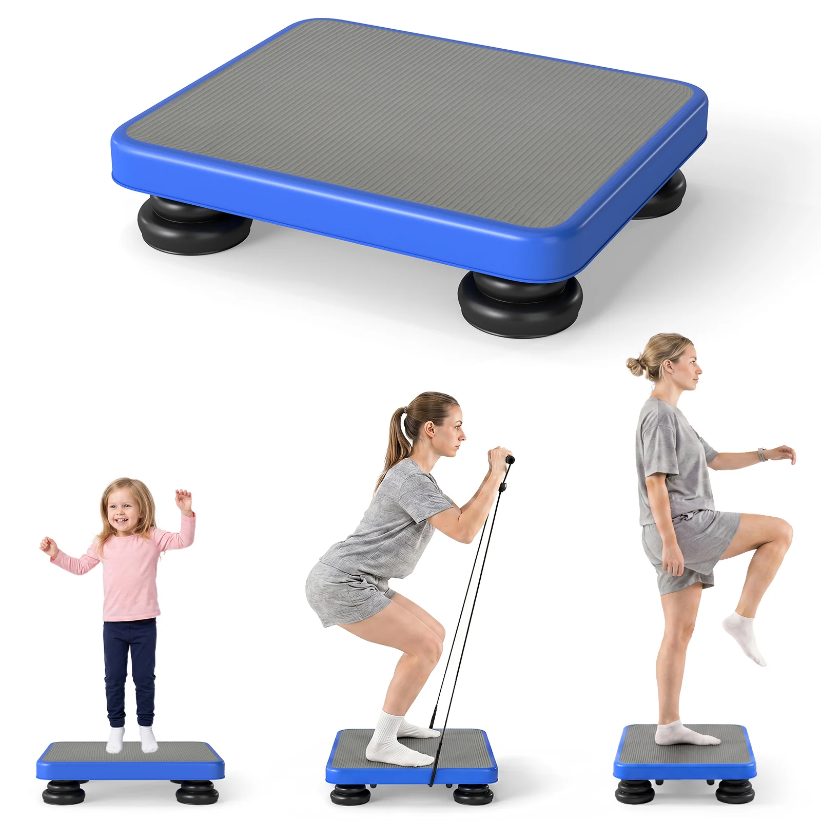 Kids Rebounder Bouncing Board, 60 x 50 cm Mini Trampoline with Elastic Rope, Sensory Bounce Board - Image 10